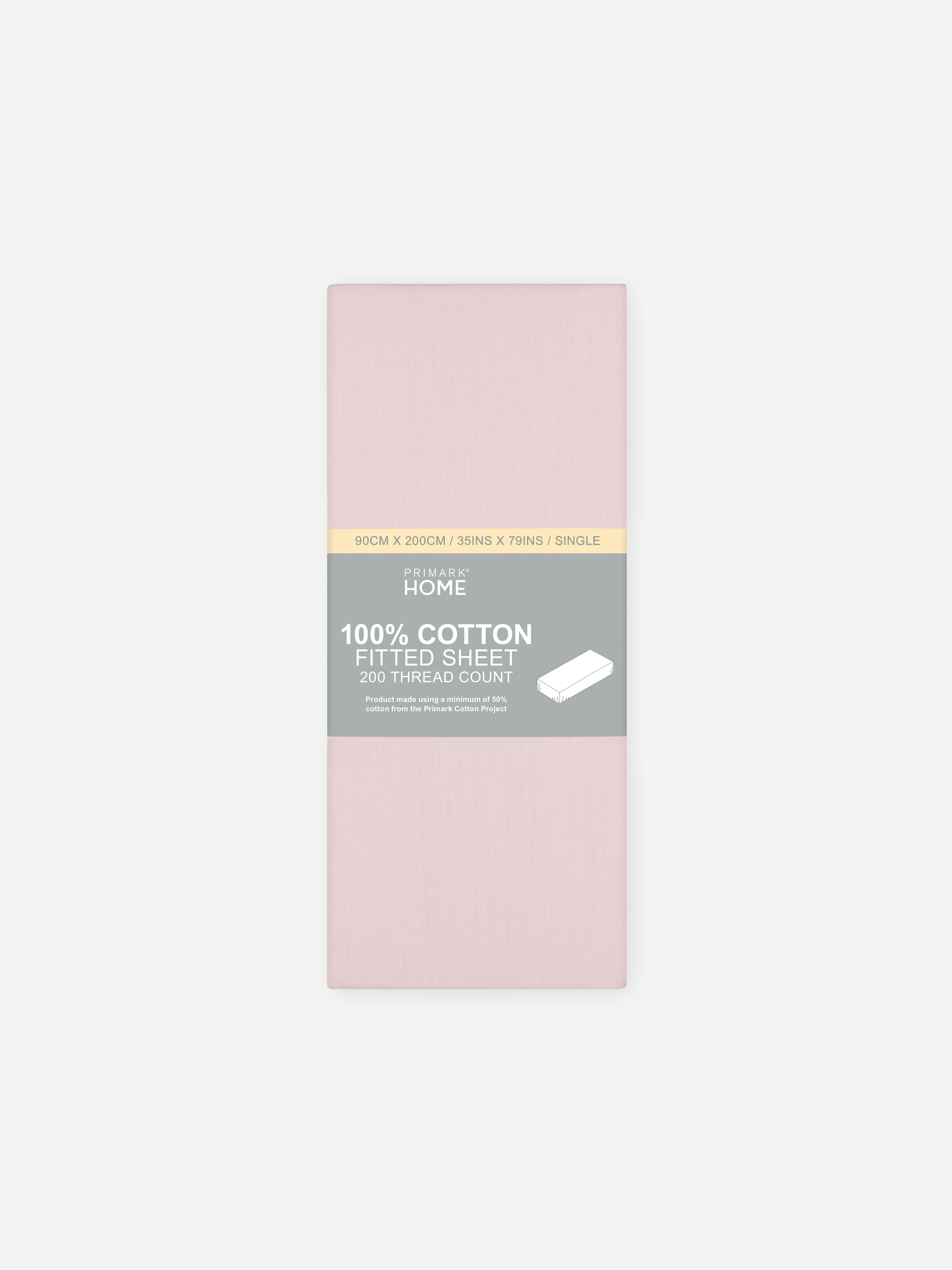Drap-housse simple en pur coton