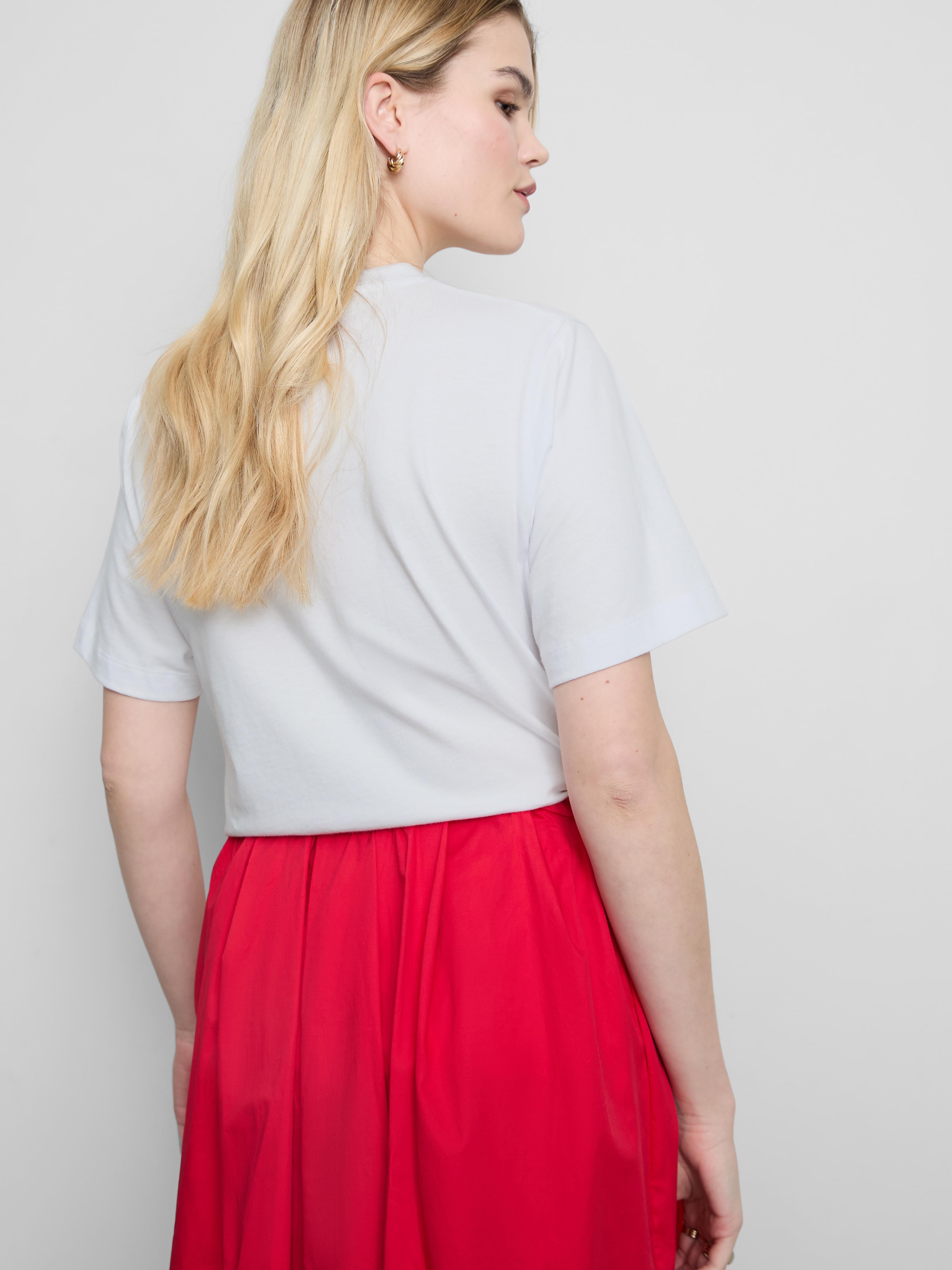 „Der Teufel trägt Prada“ Baumwoll-T-Shirt mit Slogan