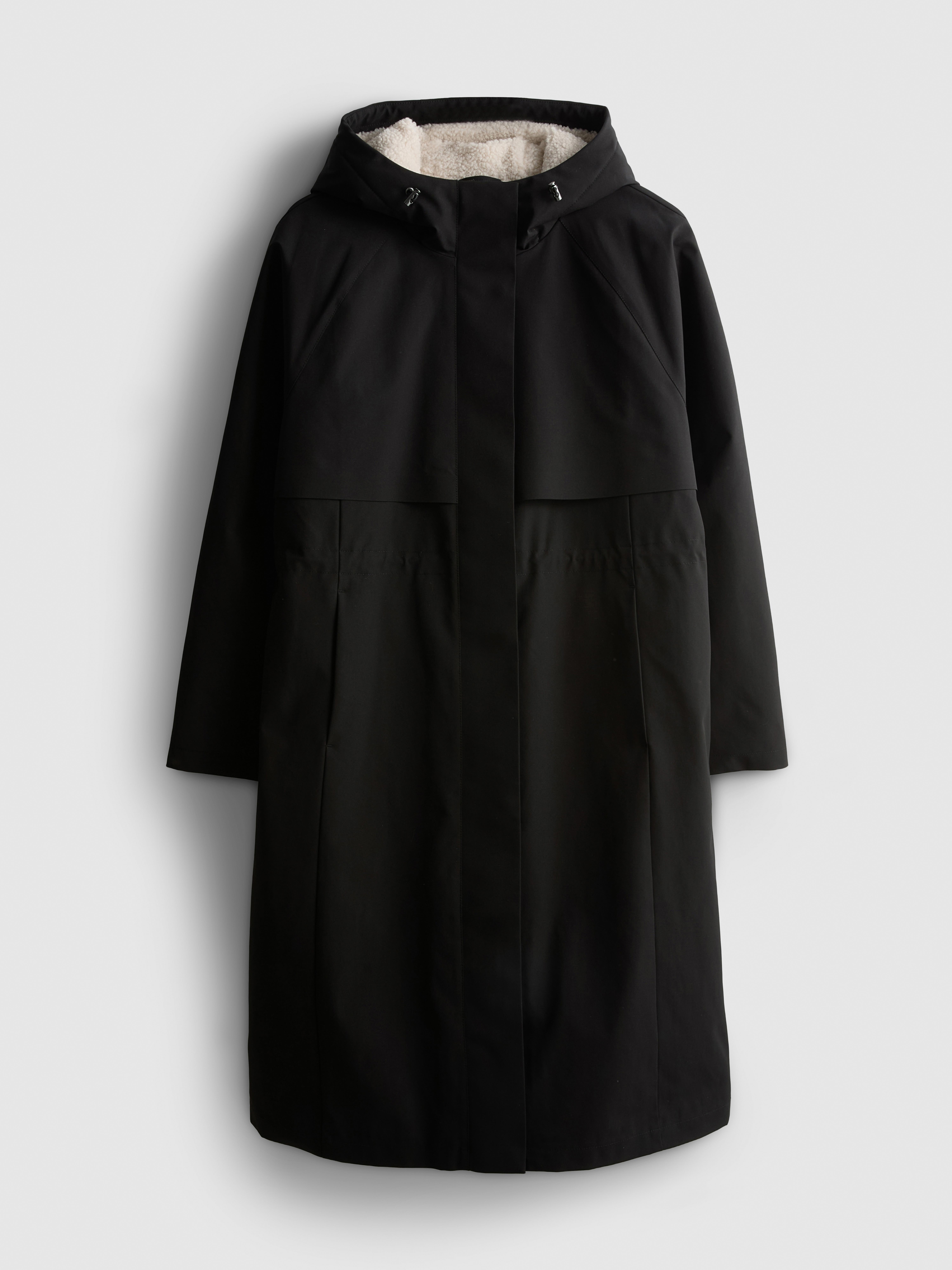 Longline Borg-Lined Raincoat