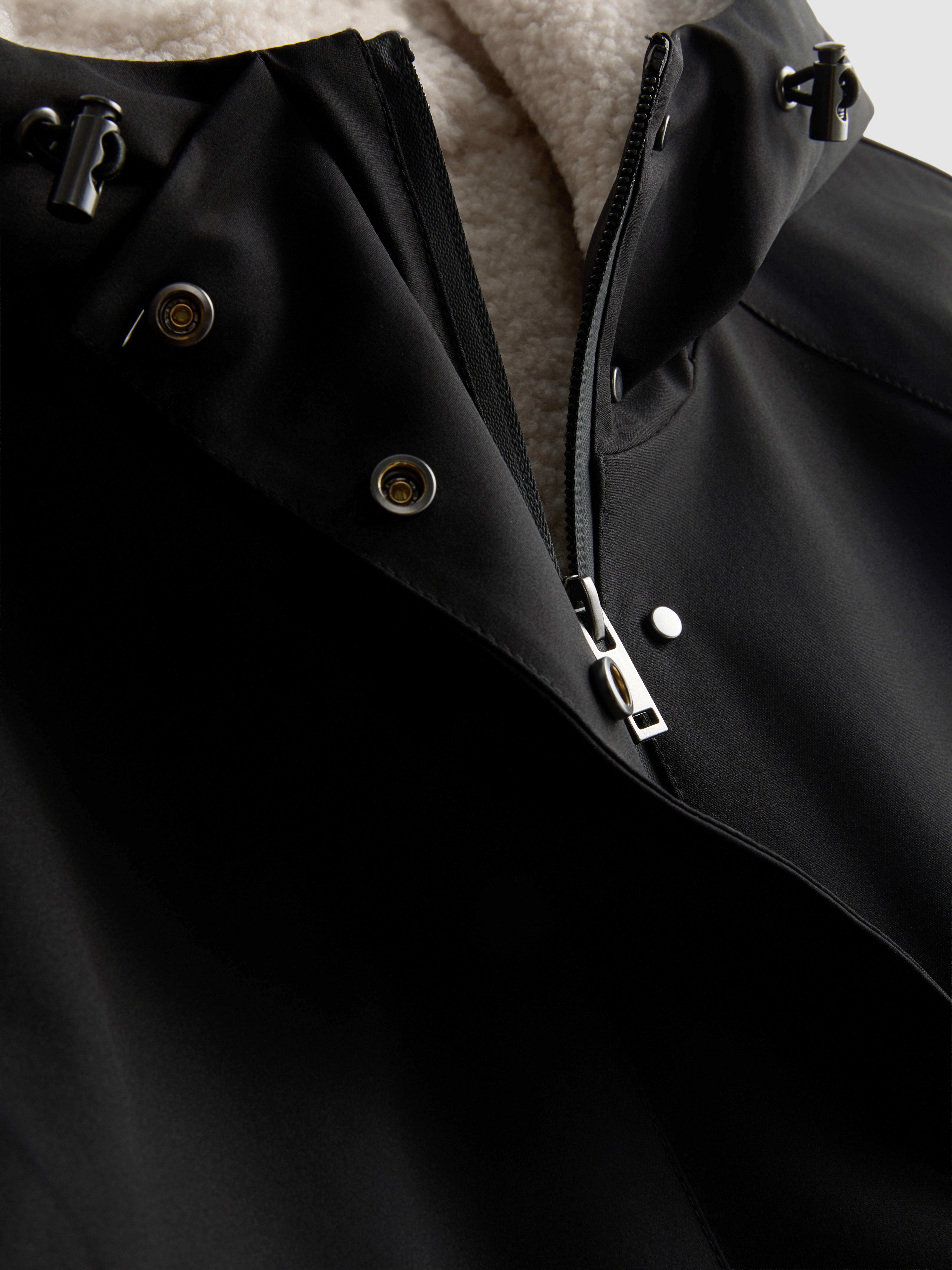 Longline Borg-Lined Raincoat