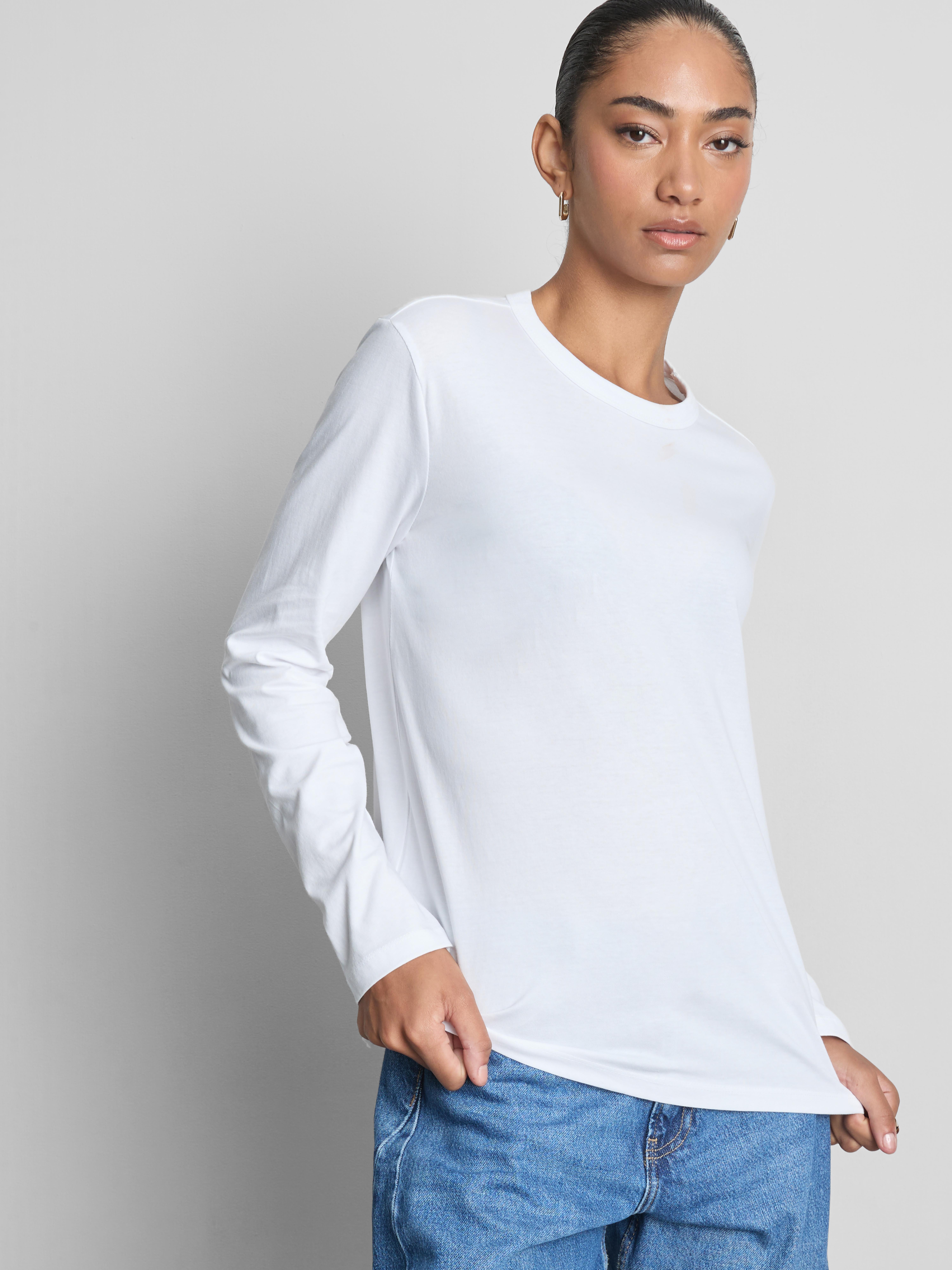 Pure Cotton Long Sleeve Crew Neck Tee