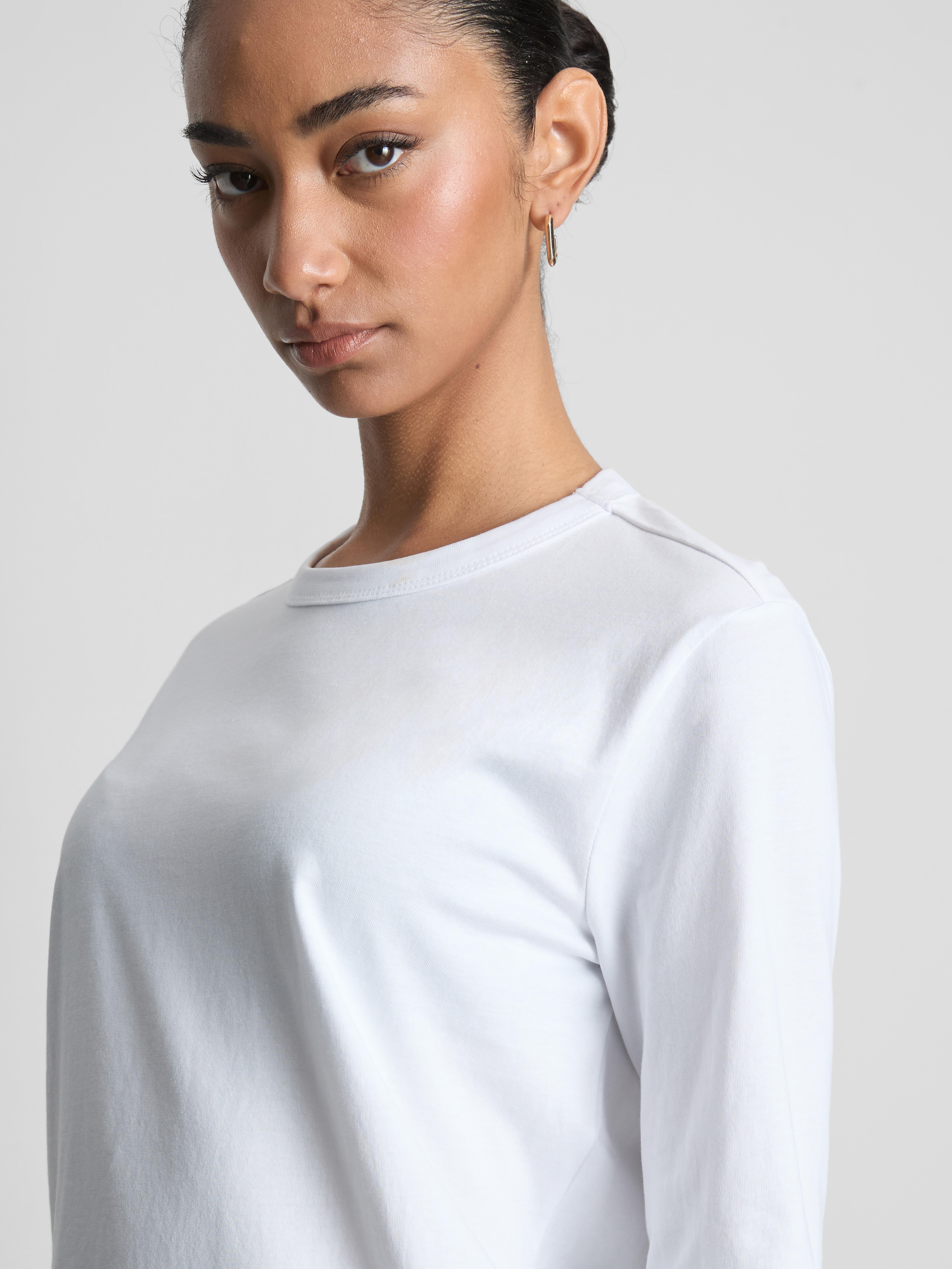 Pure Cotton Long Sleeve Crew Neck Tee