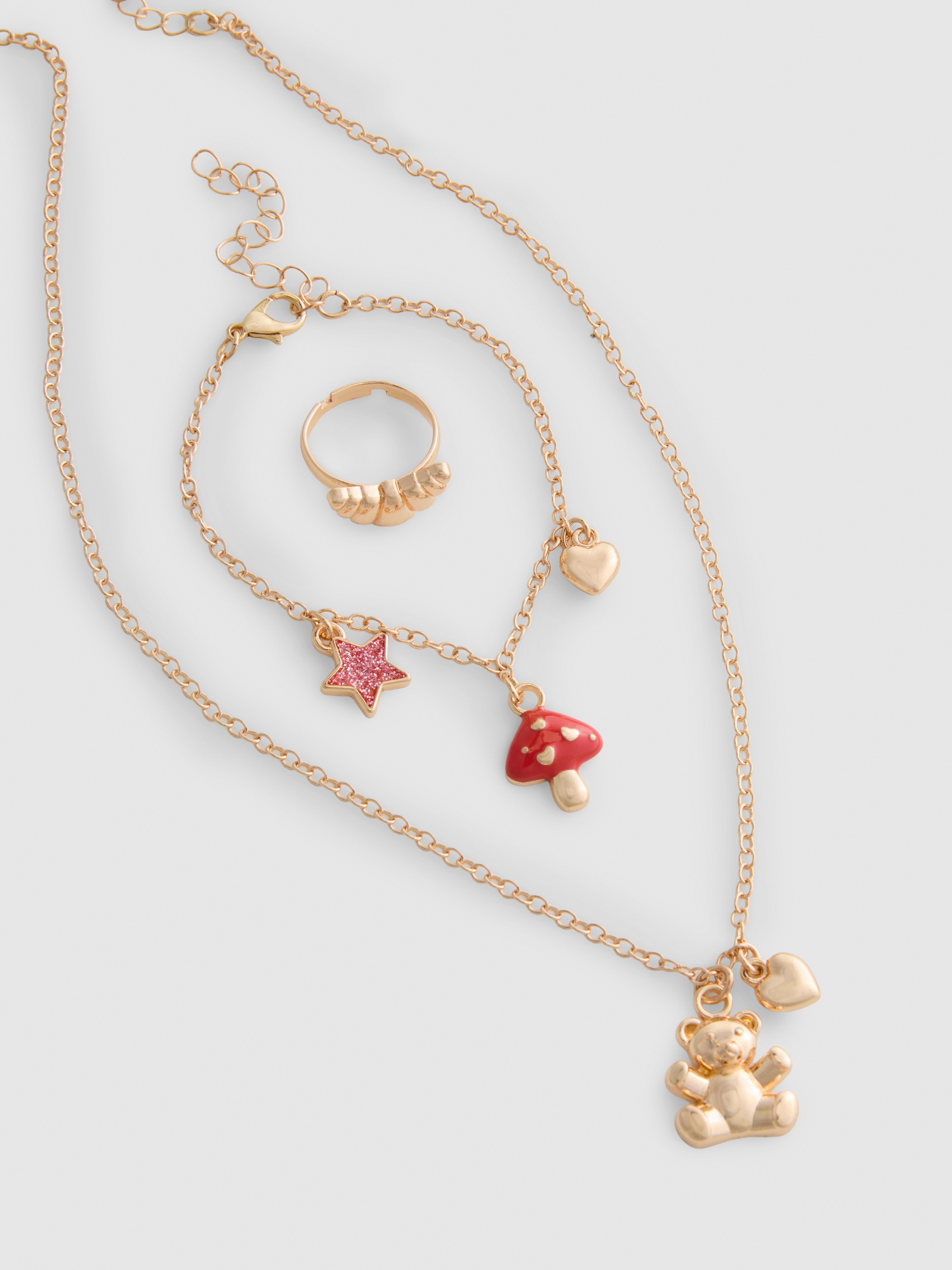 3pk Charm Jewelry Set