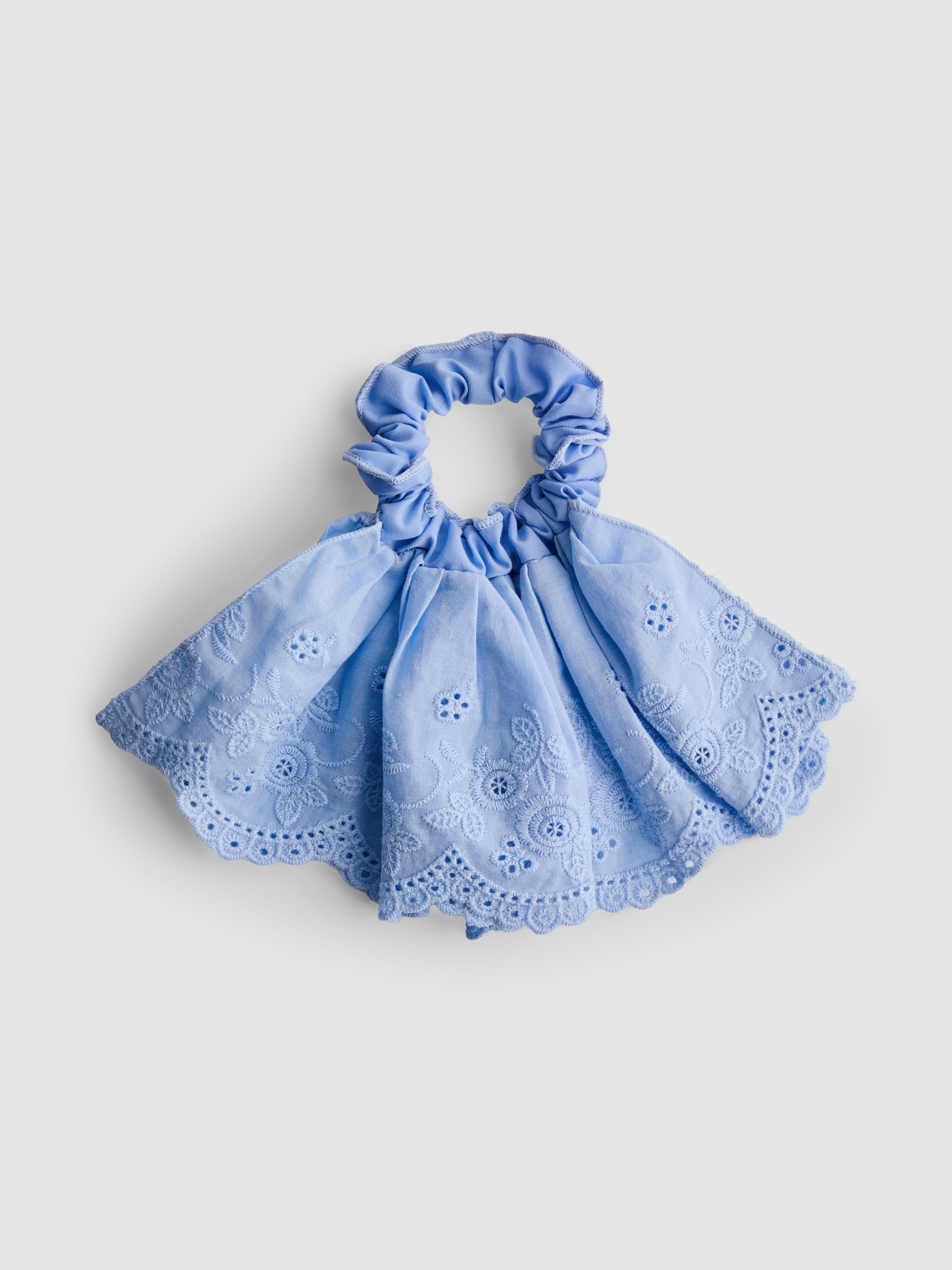 Eyelet Ruffle Hair Scrunchie