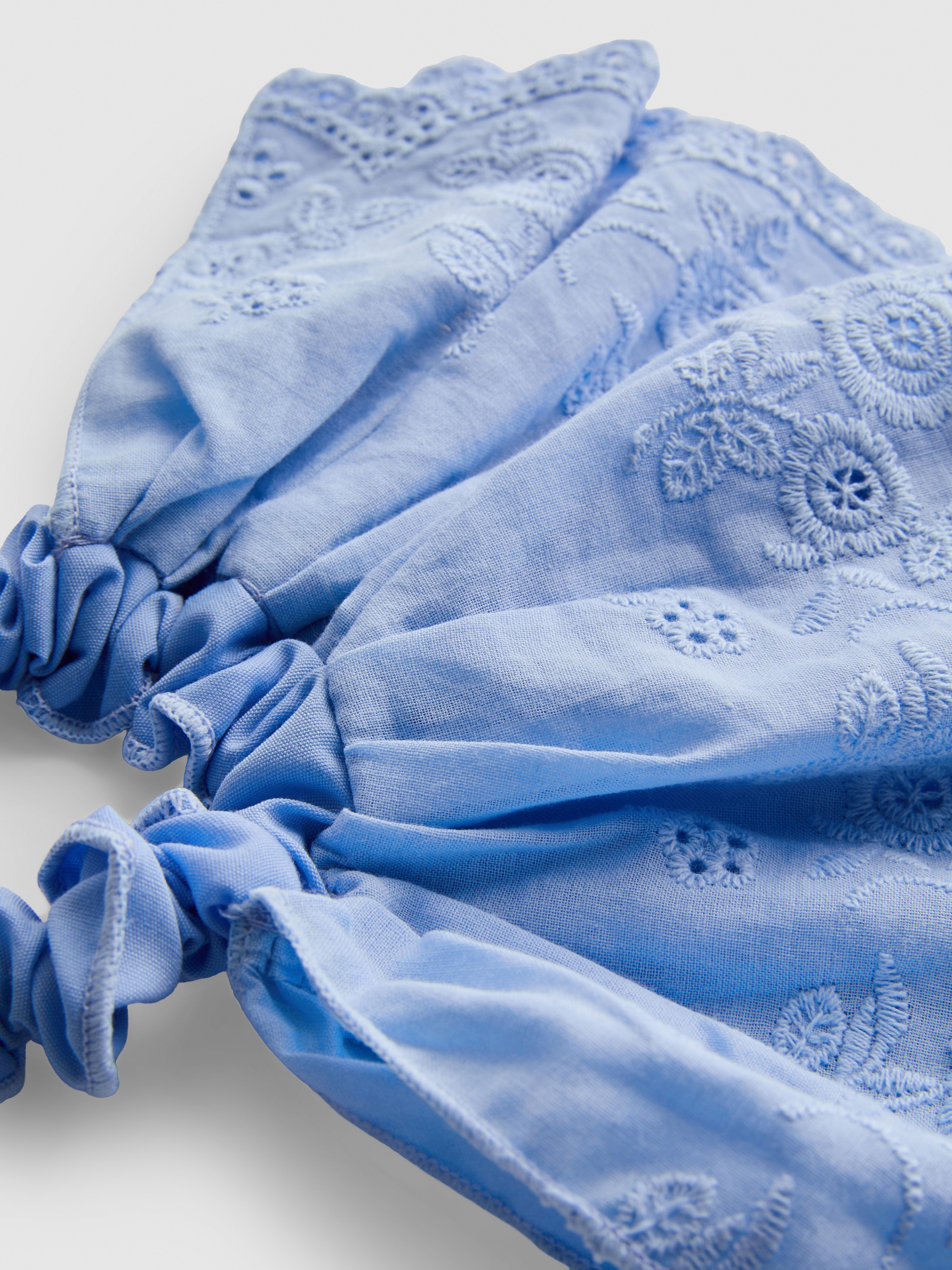 Eyelet Ruffle Hair Scrunchie