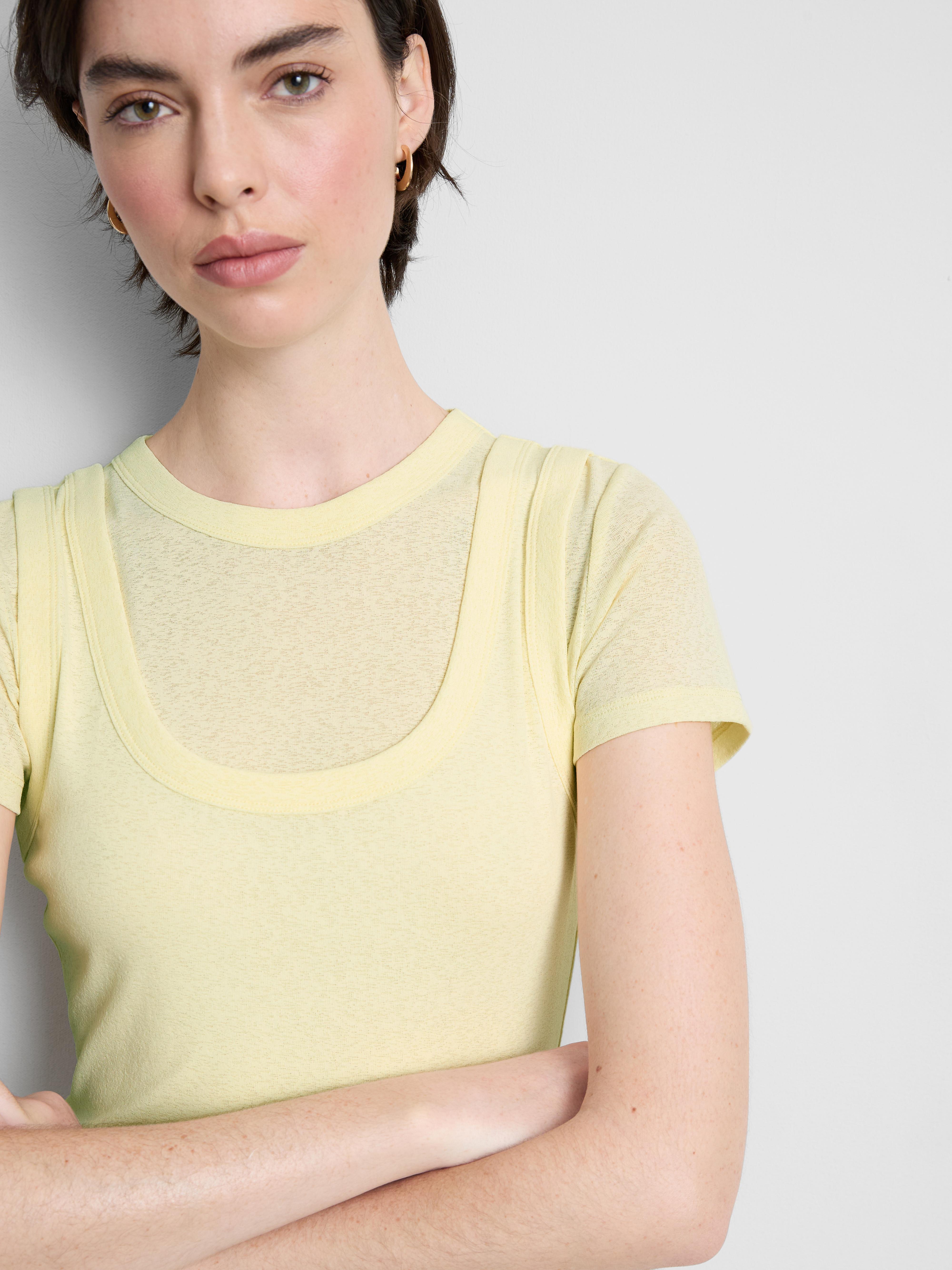 Dubbellaags hemd-T-shirt
