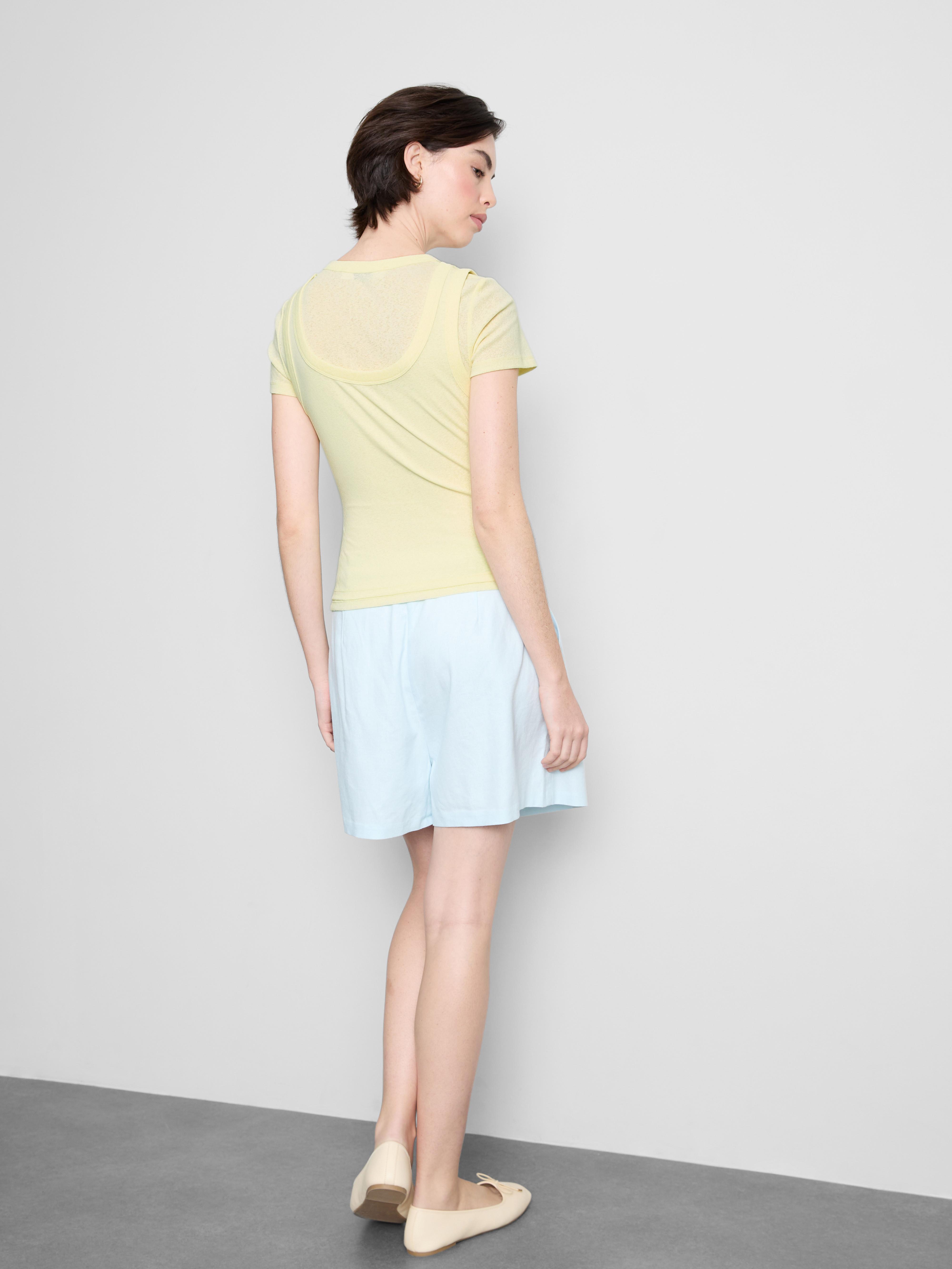 Dubbellaags hemd-T-shirt