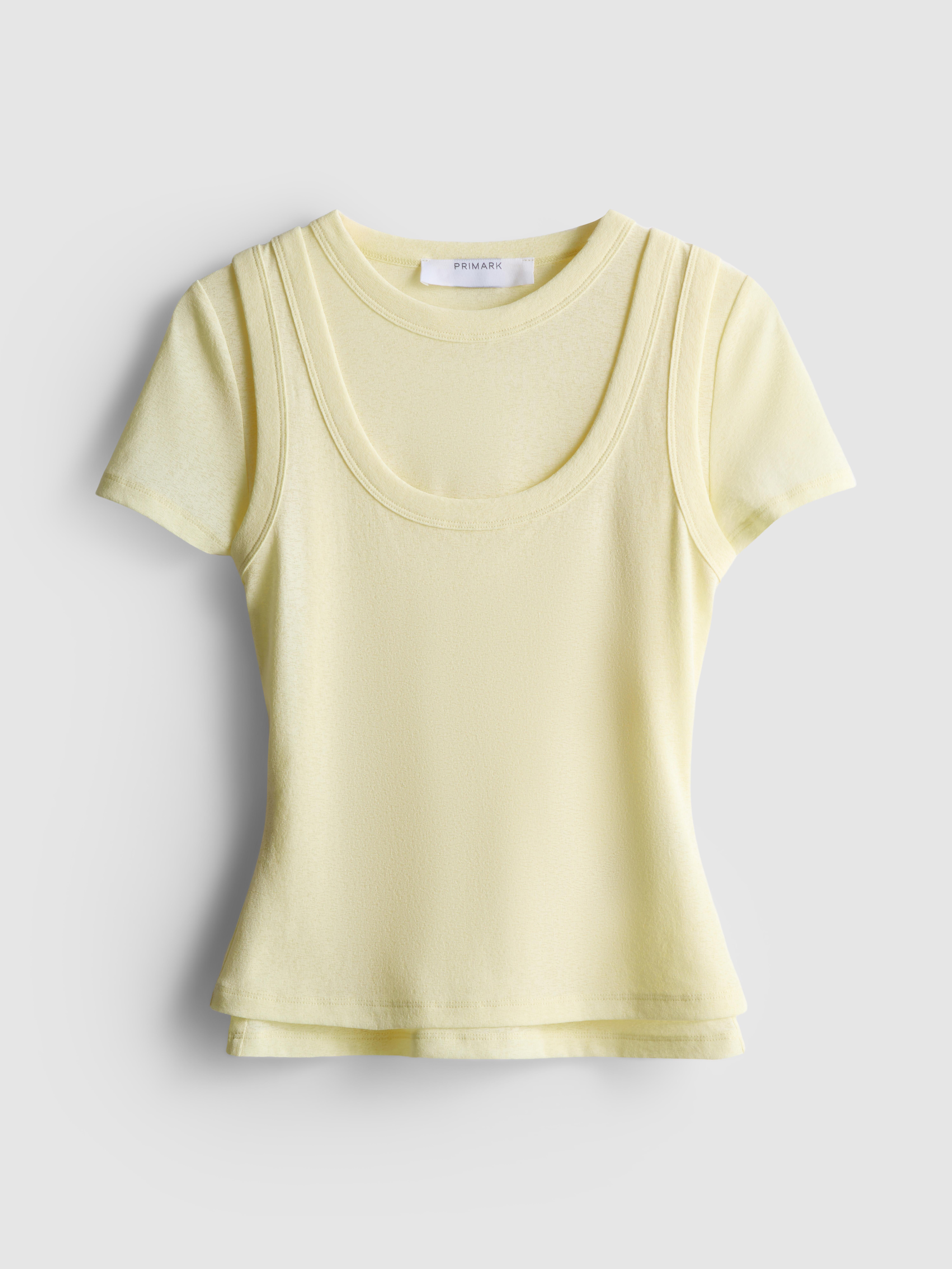 Dubbellaags hemd-T-shirt