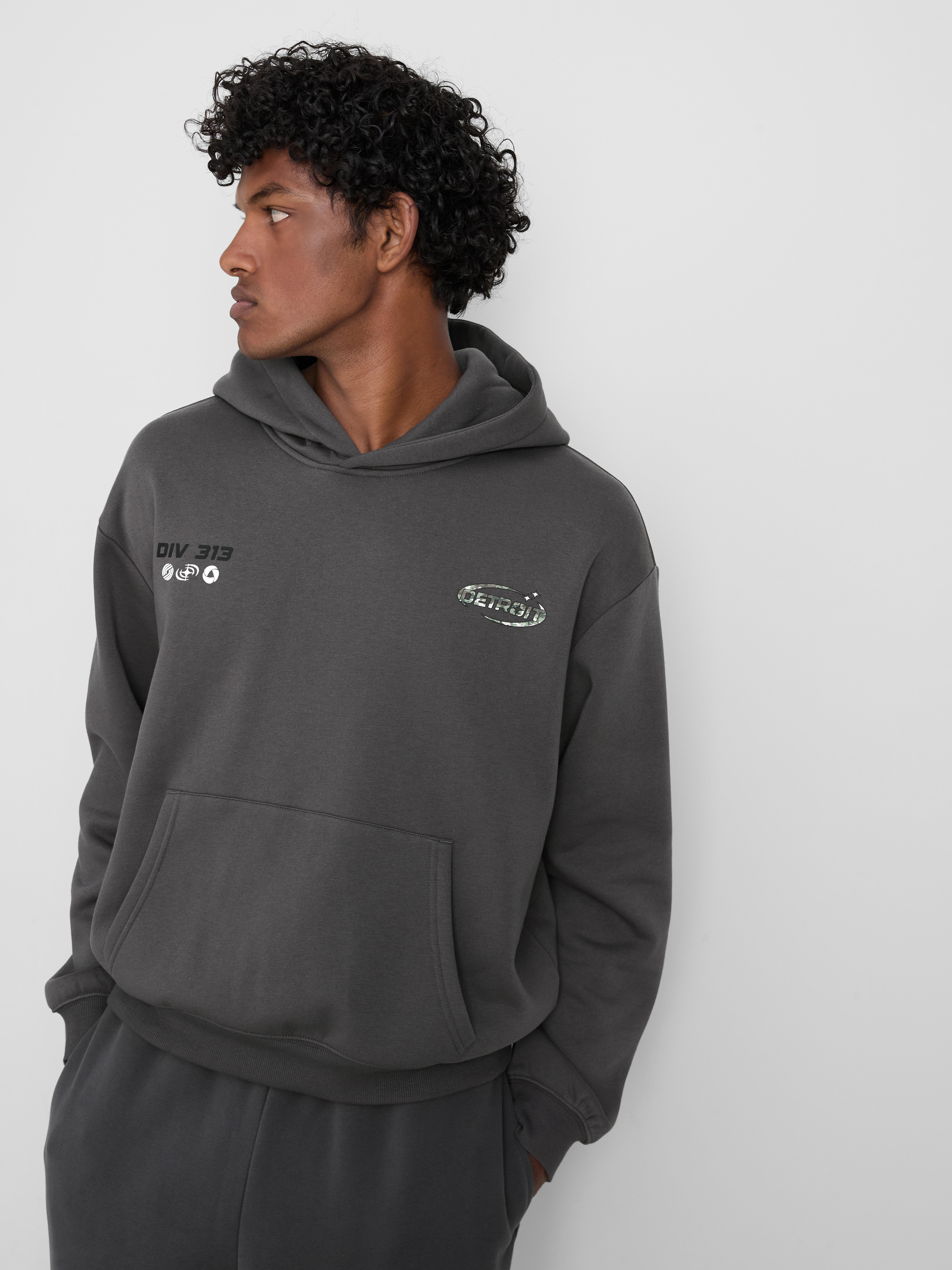 Detroit Cotton-Blend Graphic Hoodie