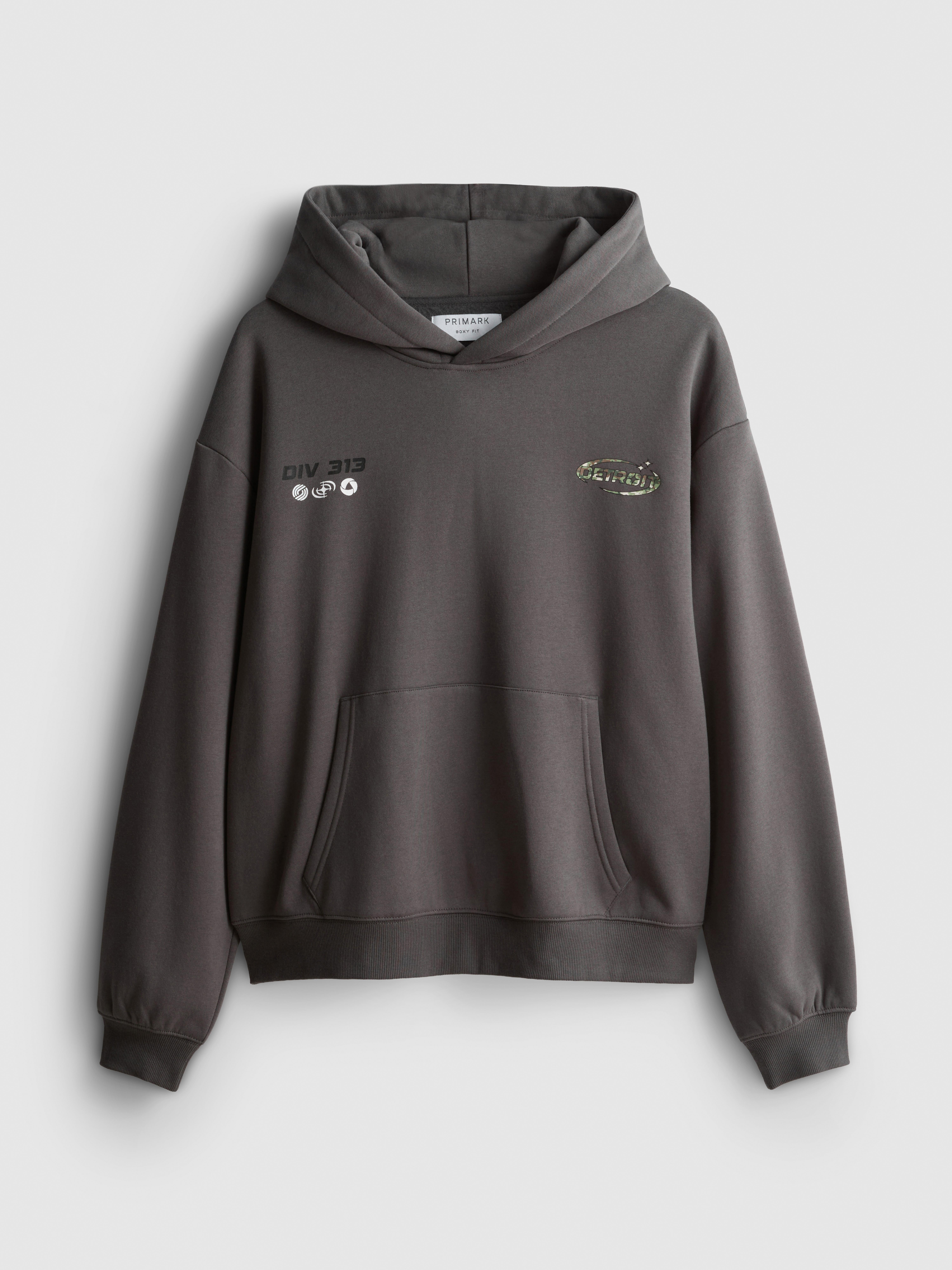 Detroit Cotton-Blend Graphic Hoodie