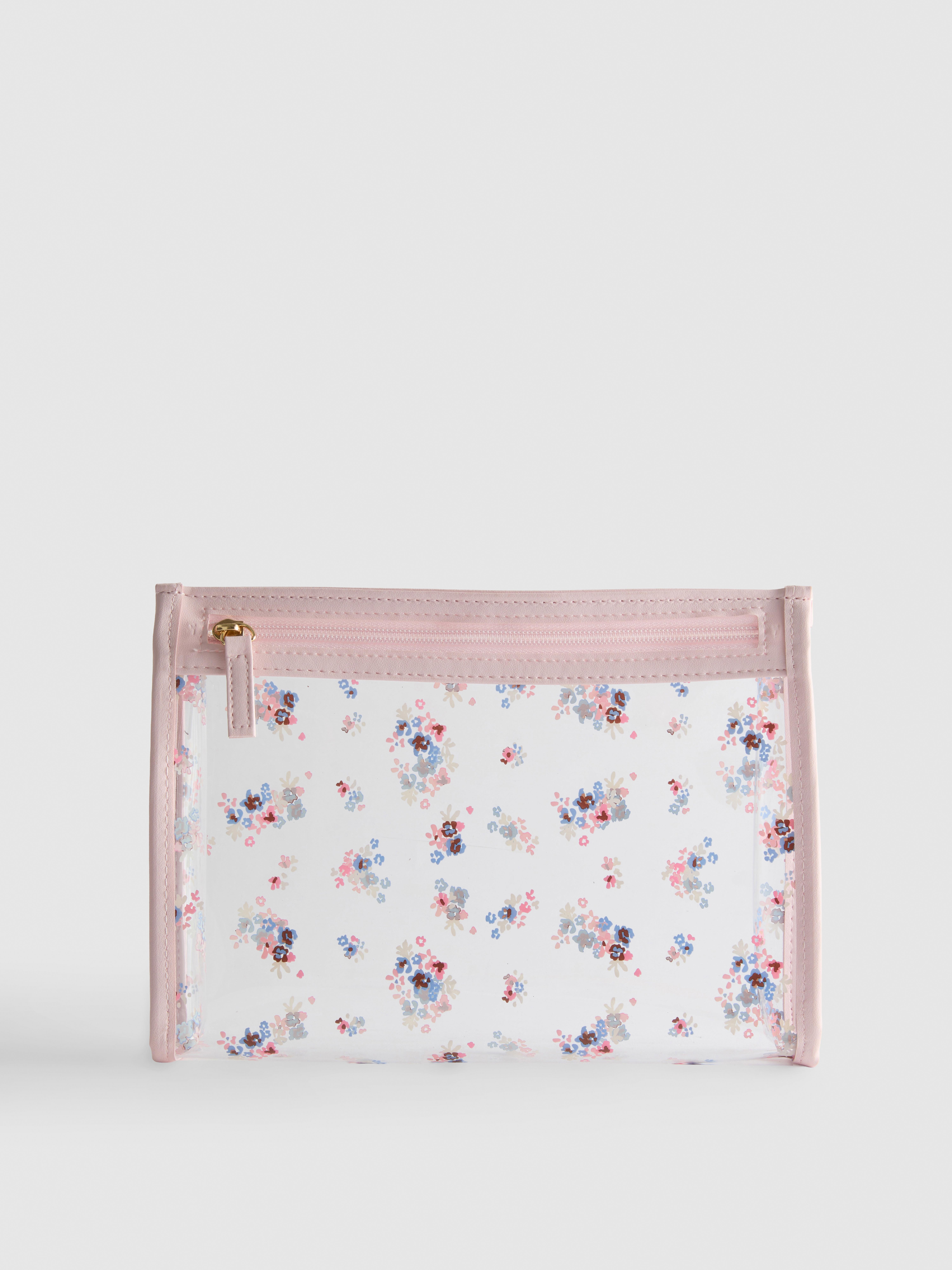 Floral Clear Make Up Bag