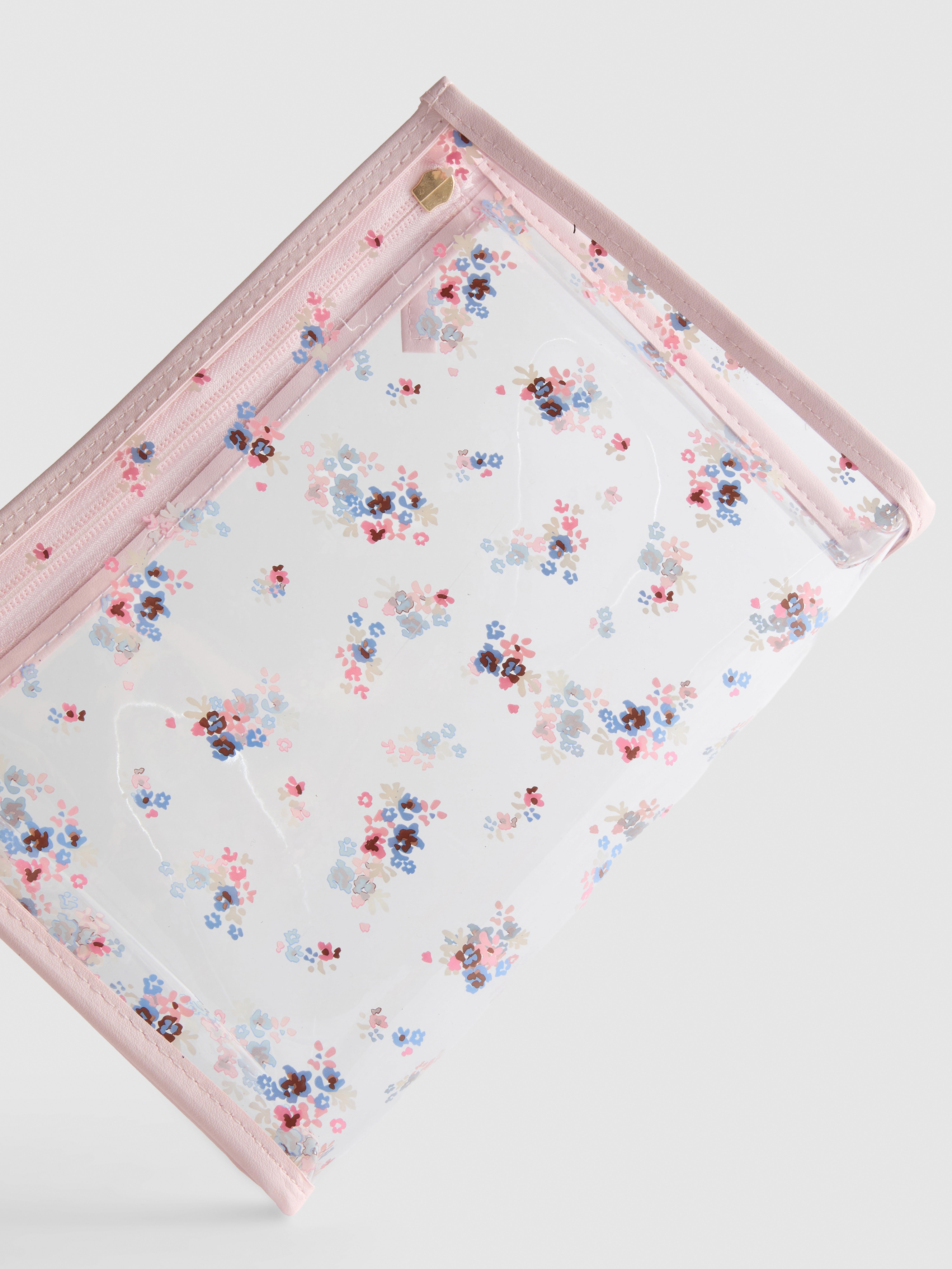 Floral Clear Make Up Bag