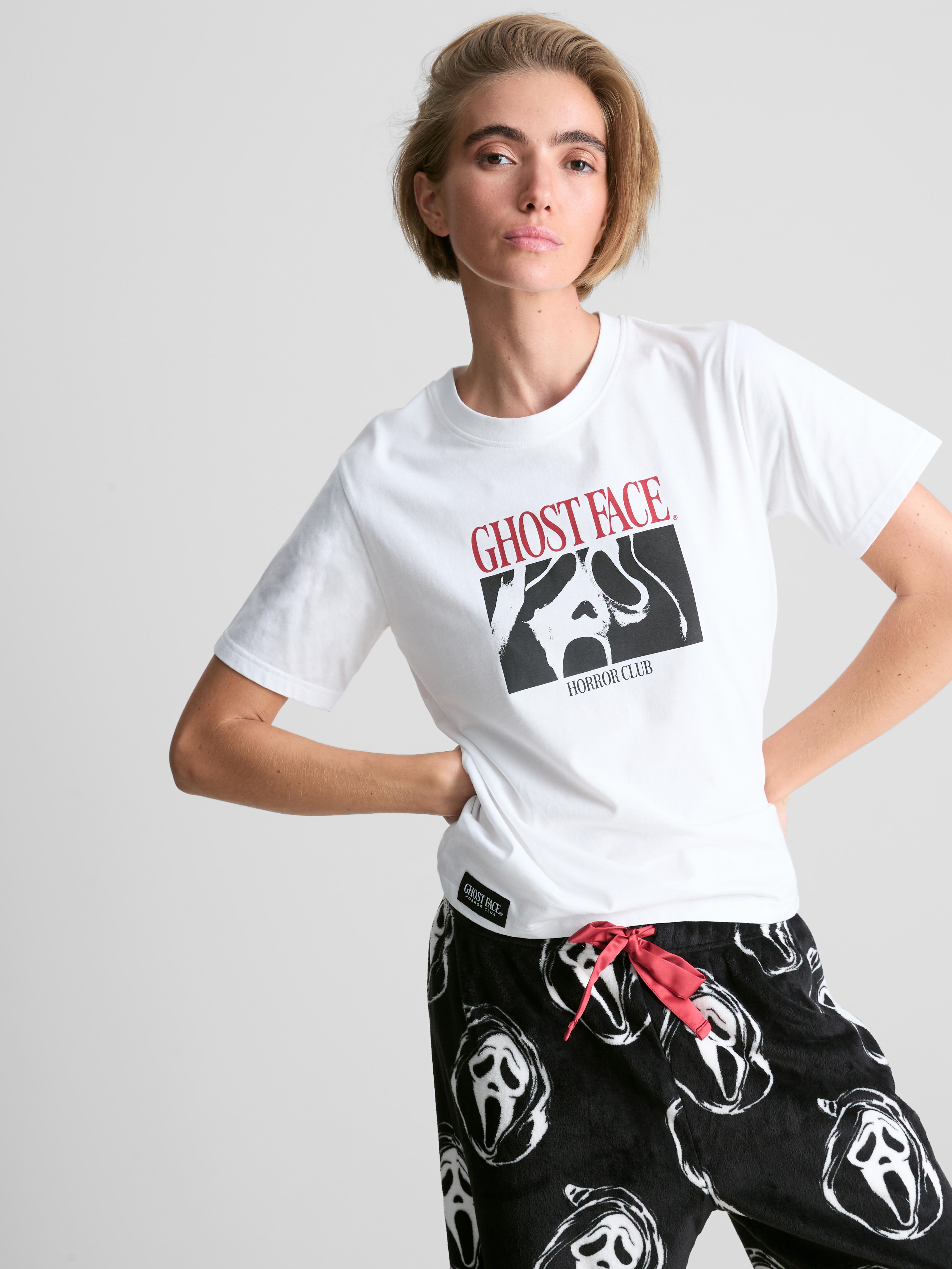 Scream Ghostface Cotton Rich Graphic Pajama Tee