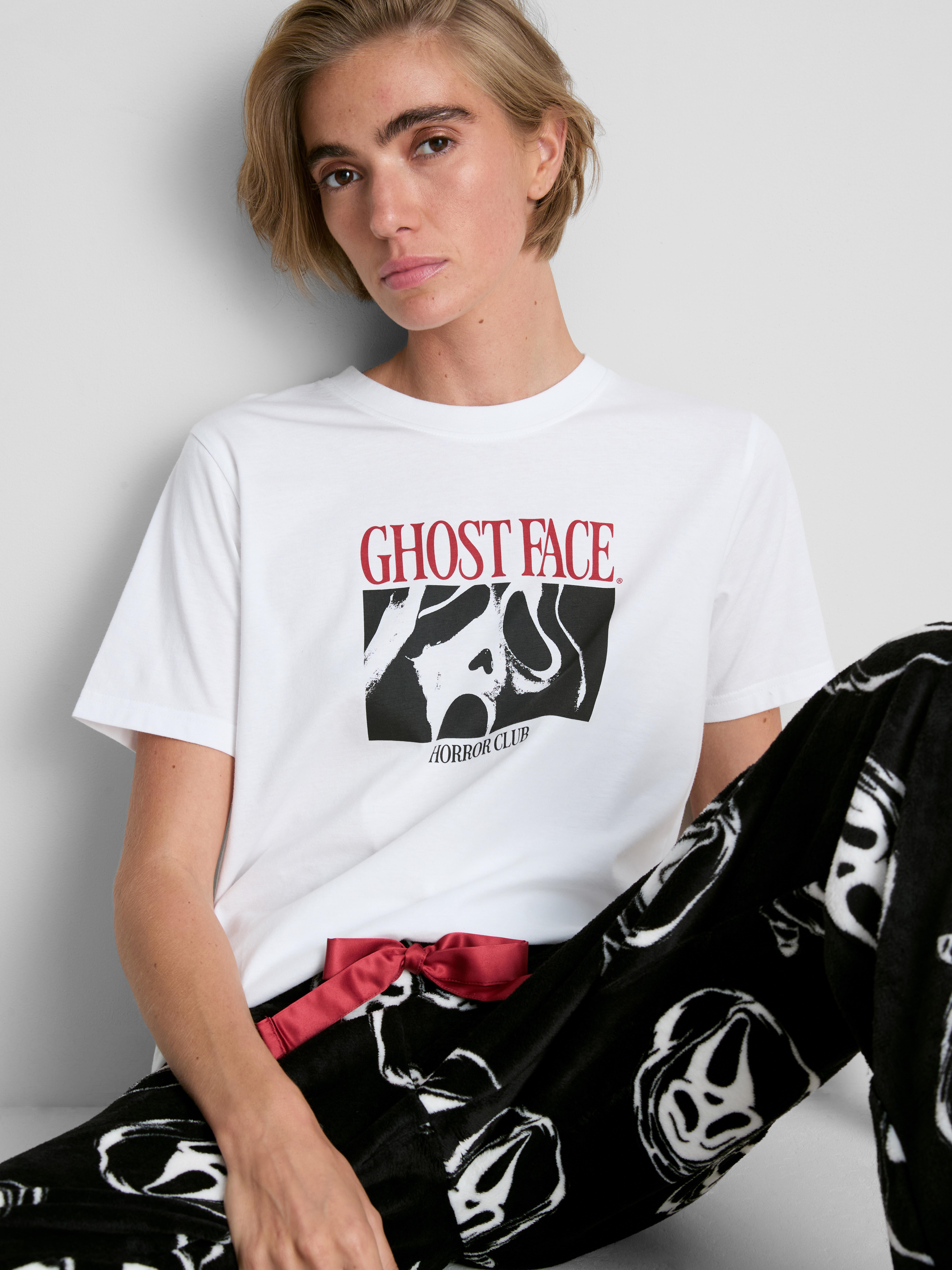 Scream Ghostface Cotton Rich Graphic Pajama Tee