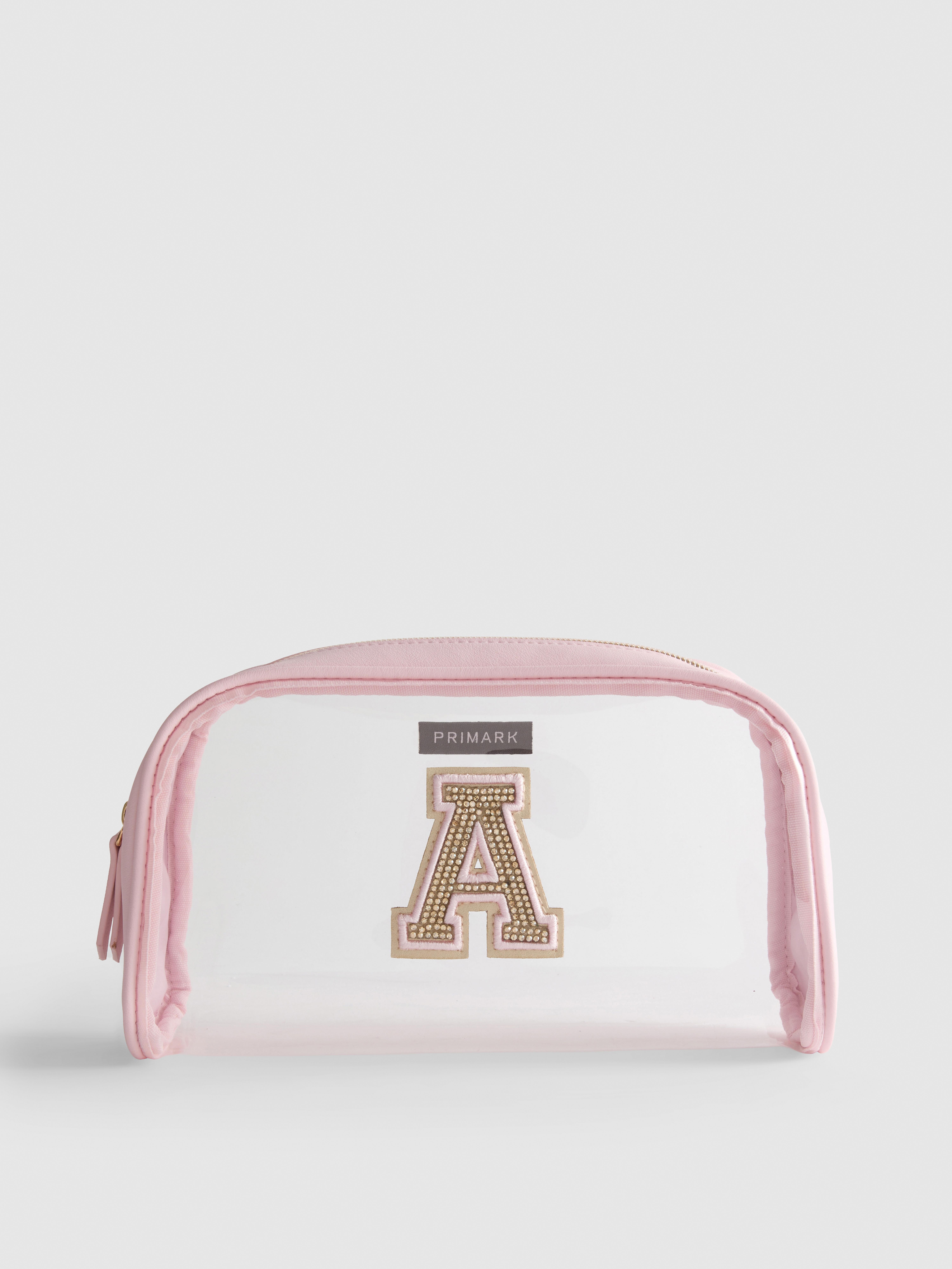 Transparente Make-up-Tasche mit Initiale