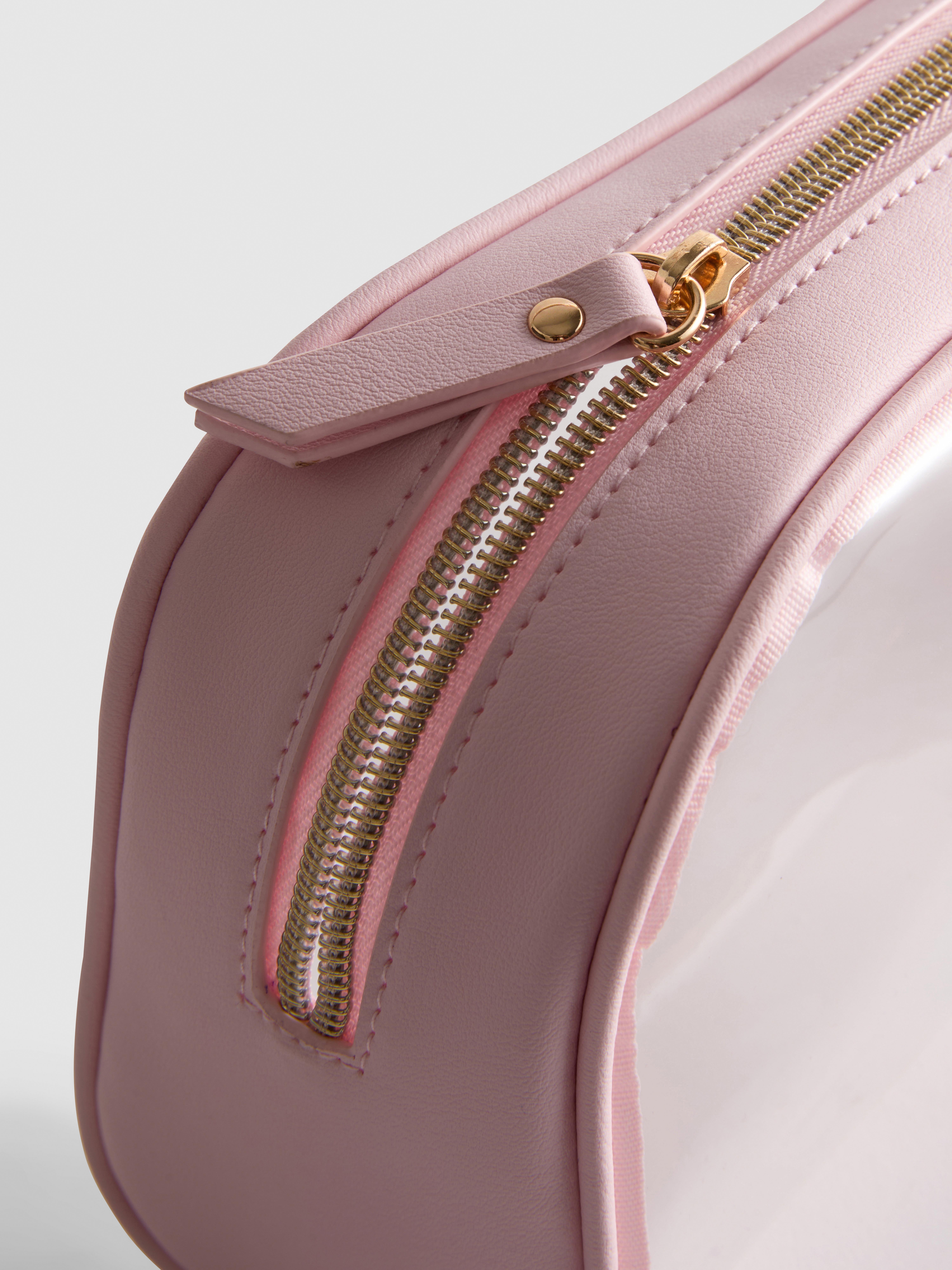 Bolsa de maquillaje transparente con inicial