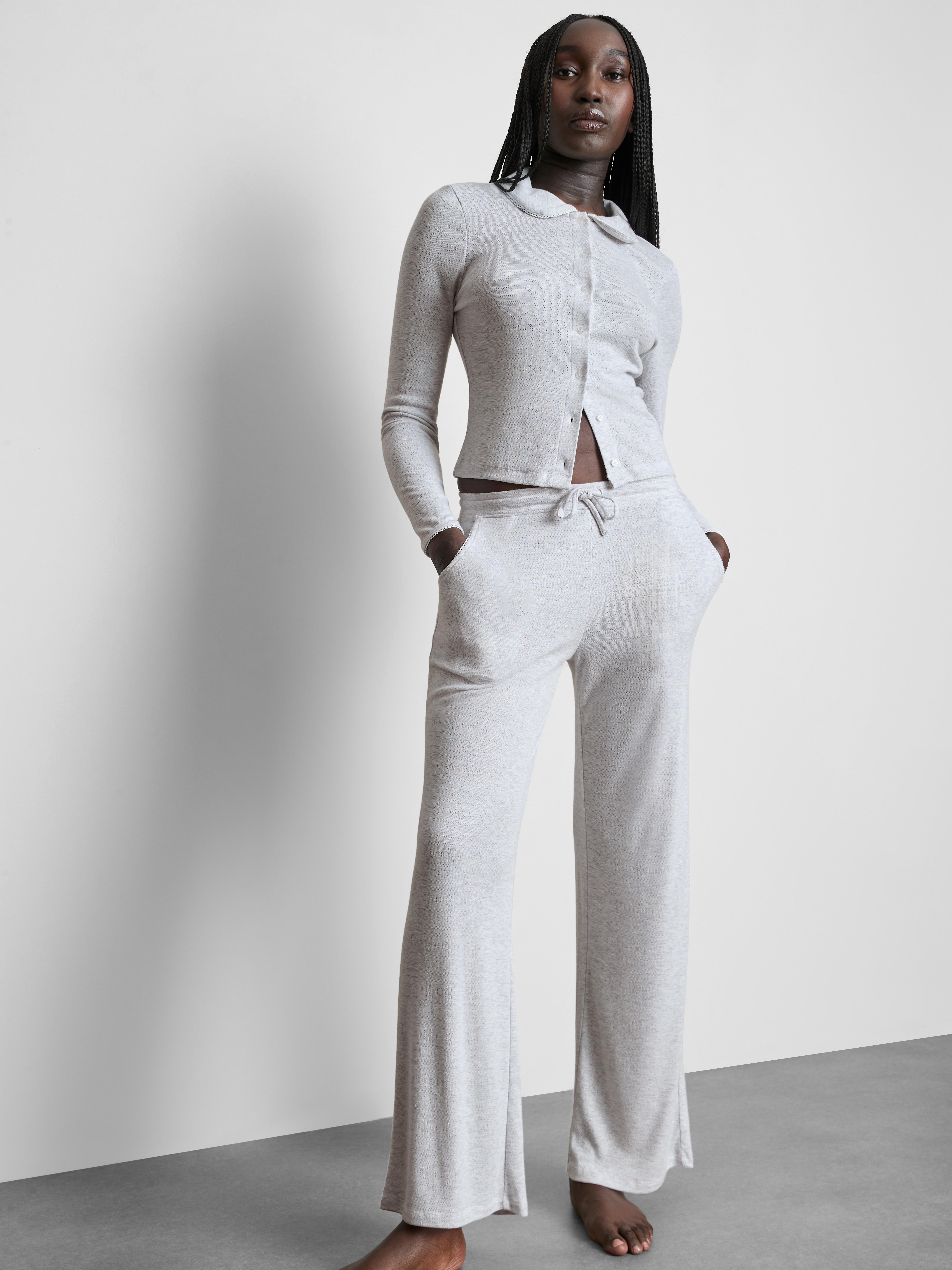 Love To Lounge Pointelle Straight Leg Pajama Bottoms