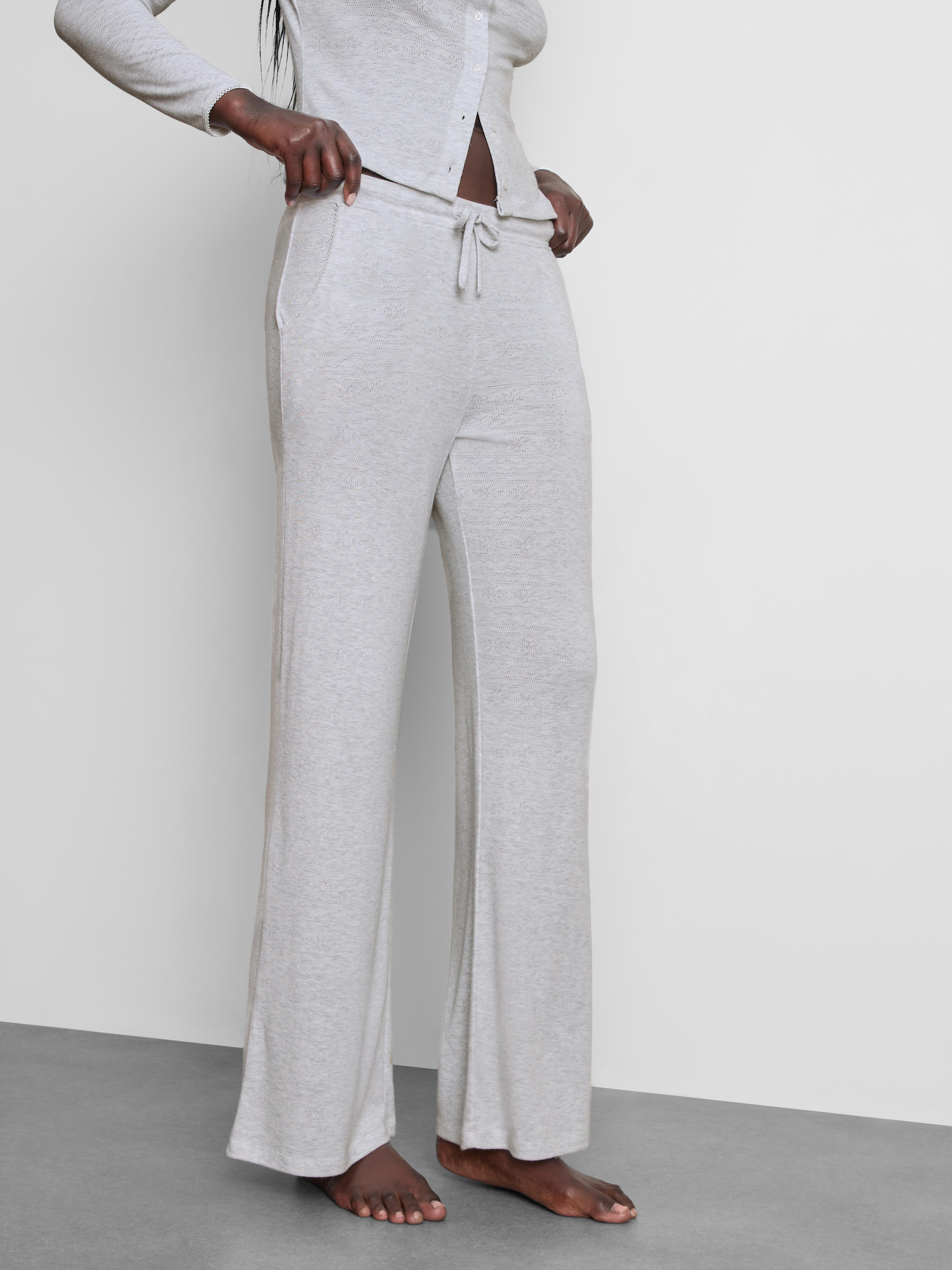 Love To Lounge Pointelle Straight Leg Pajama Bottoms