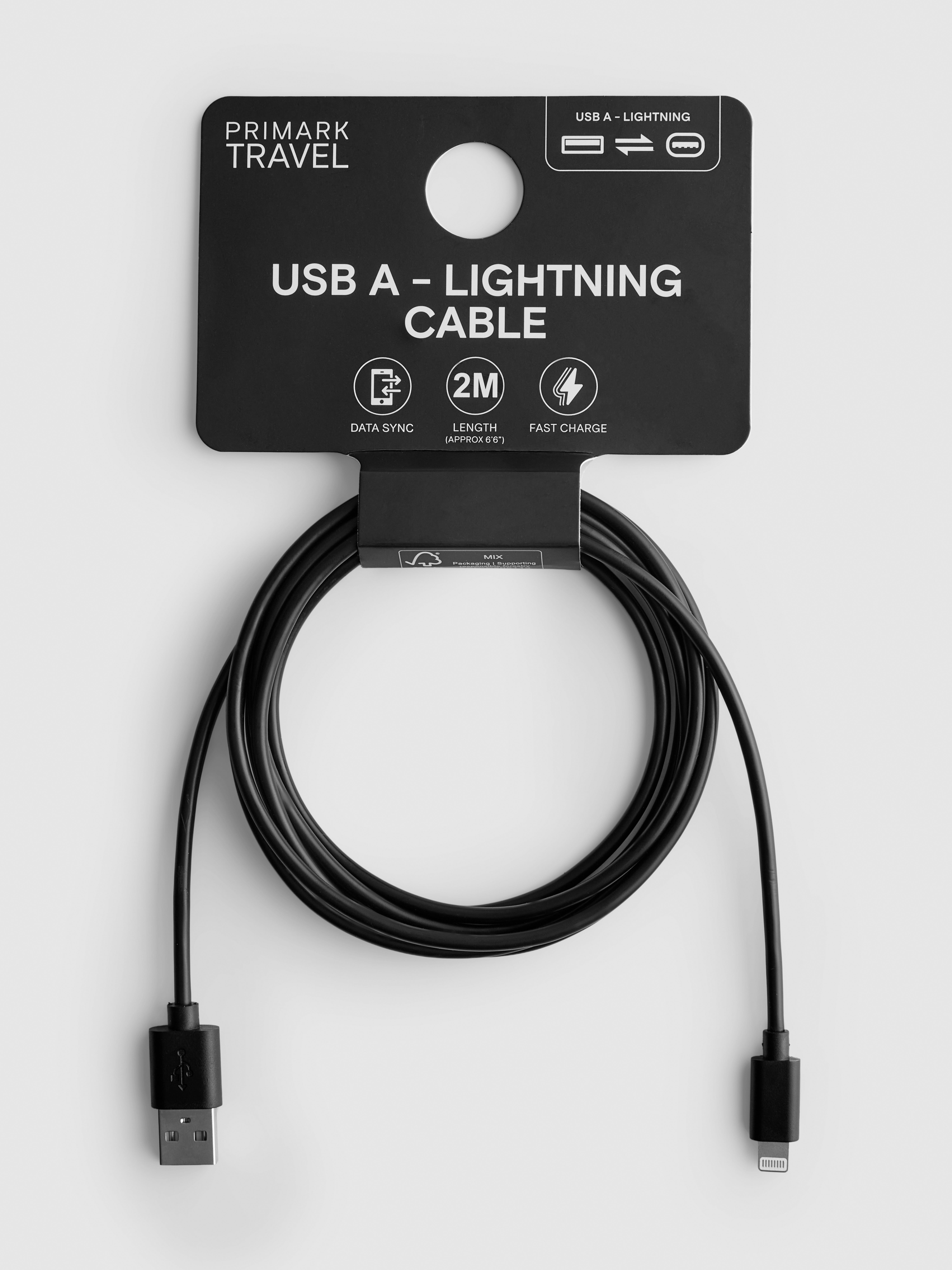 2m USB-A To Lightning Cable