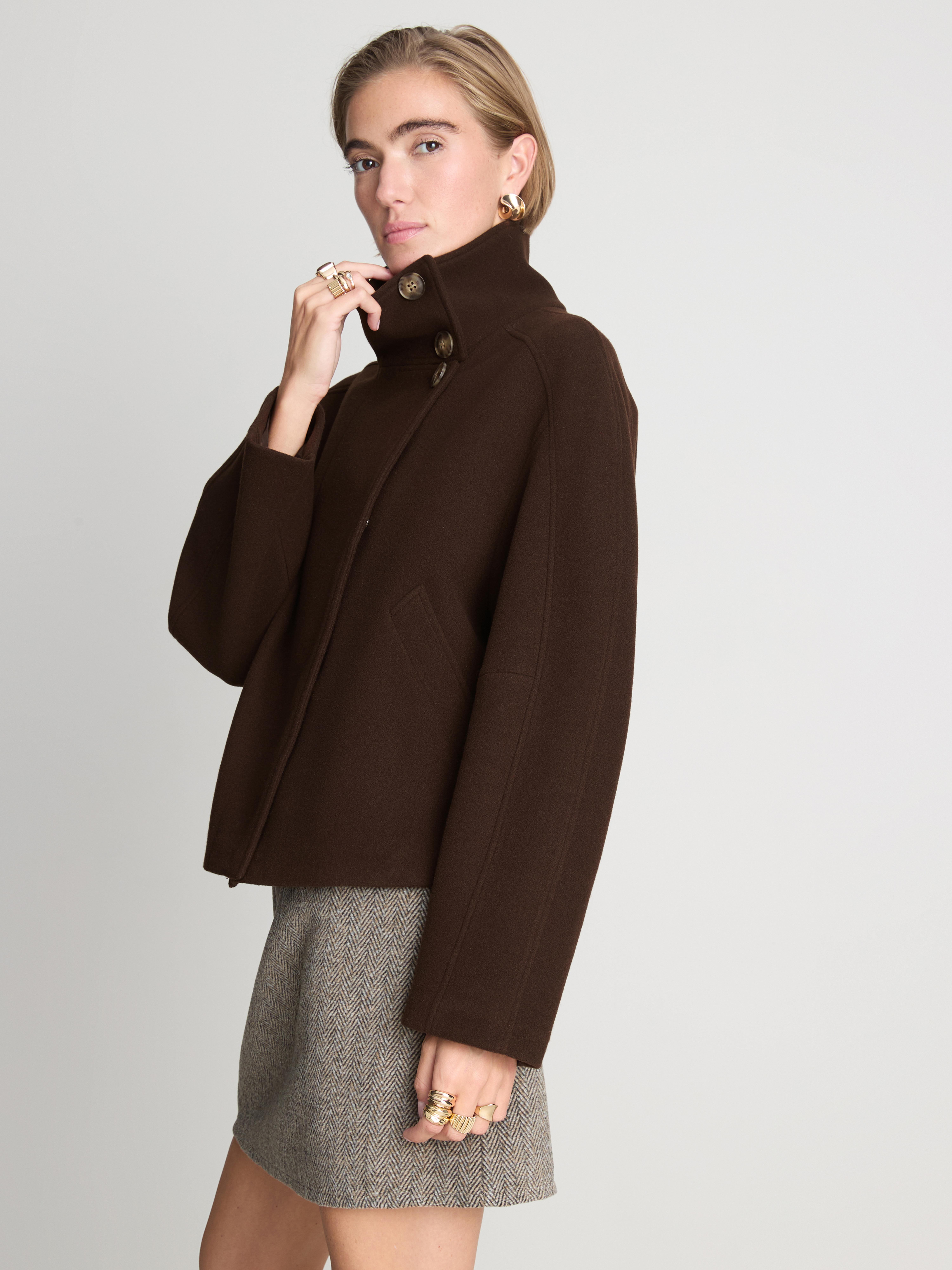 Women's Brown Short High-Neck Jacket | Primark