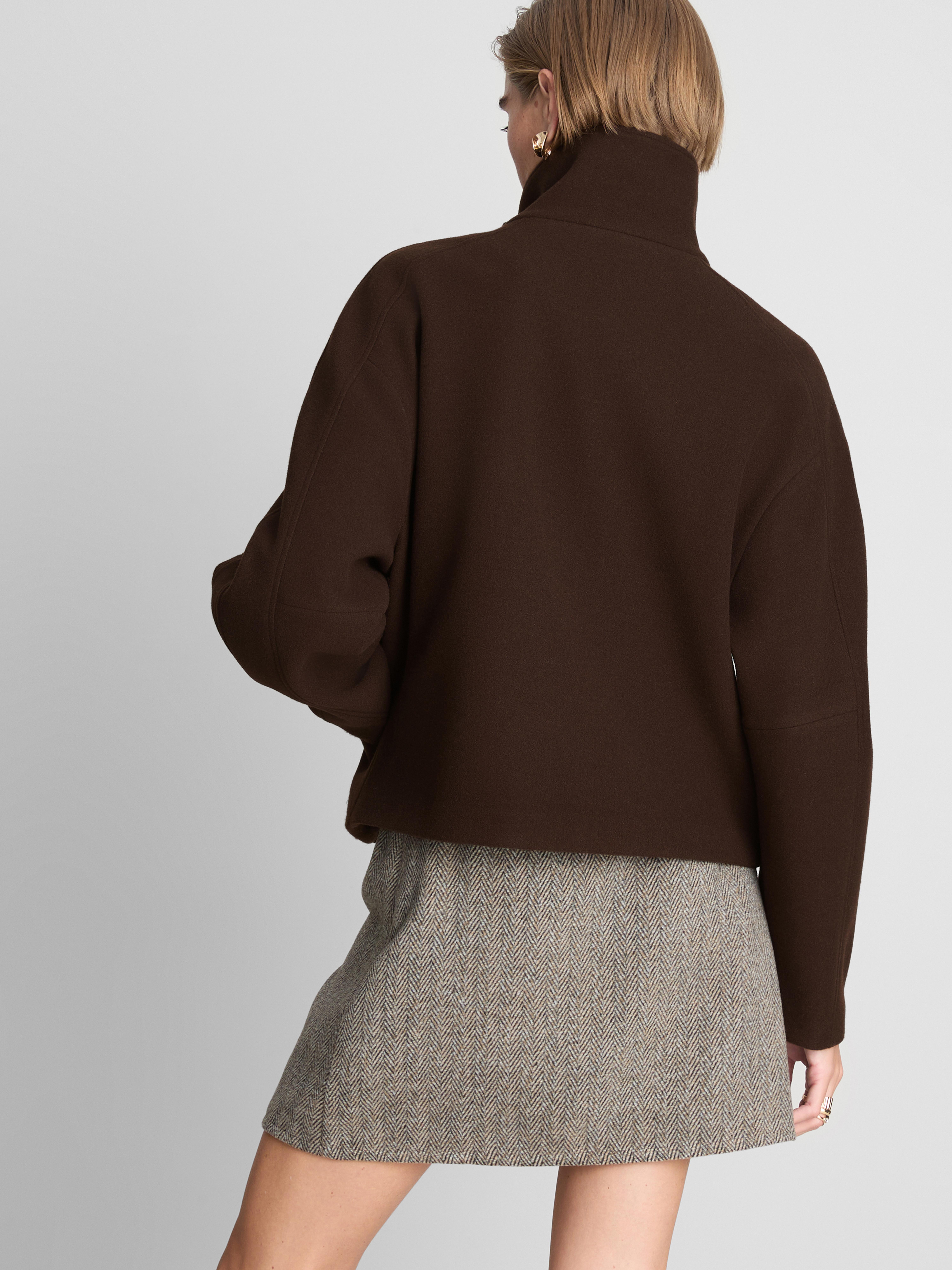 Women's Brown Short High-Neck Jacket | Primark