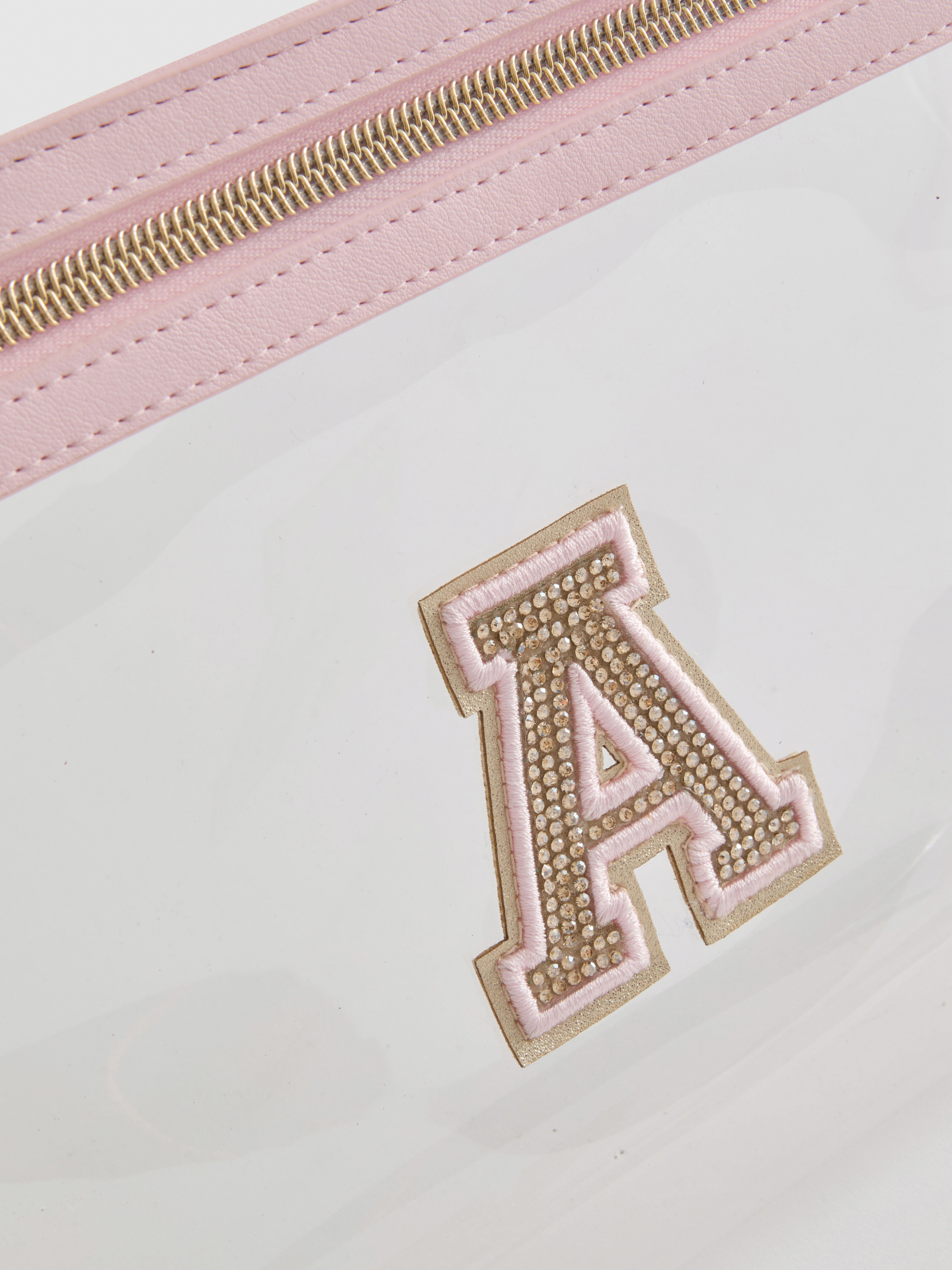 Transparente Make-up-Tasche mit Initiale