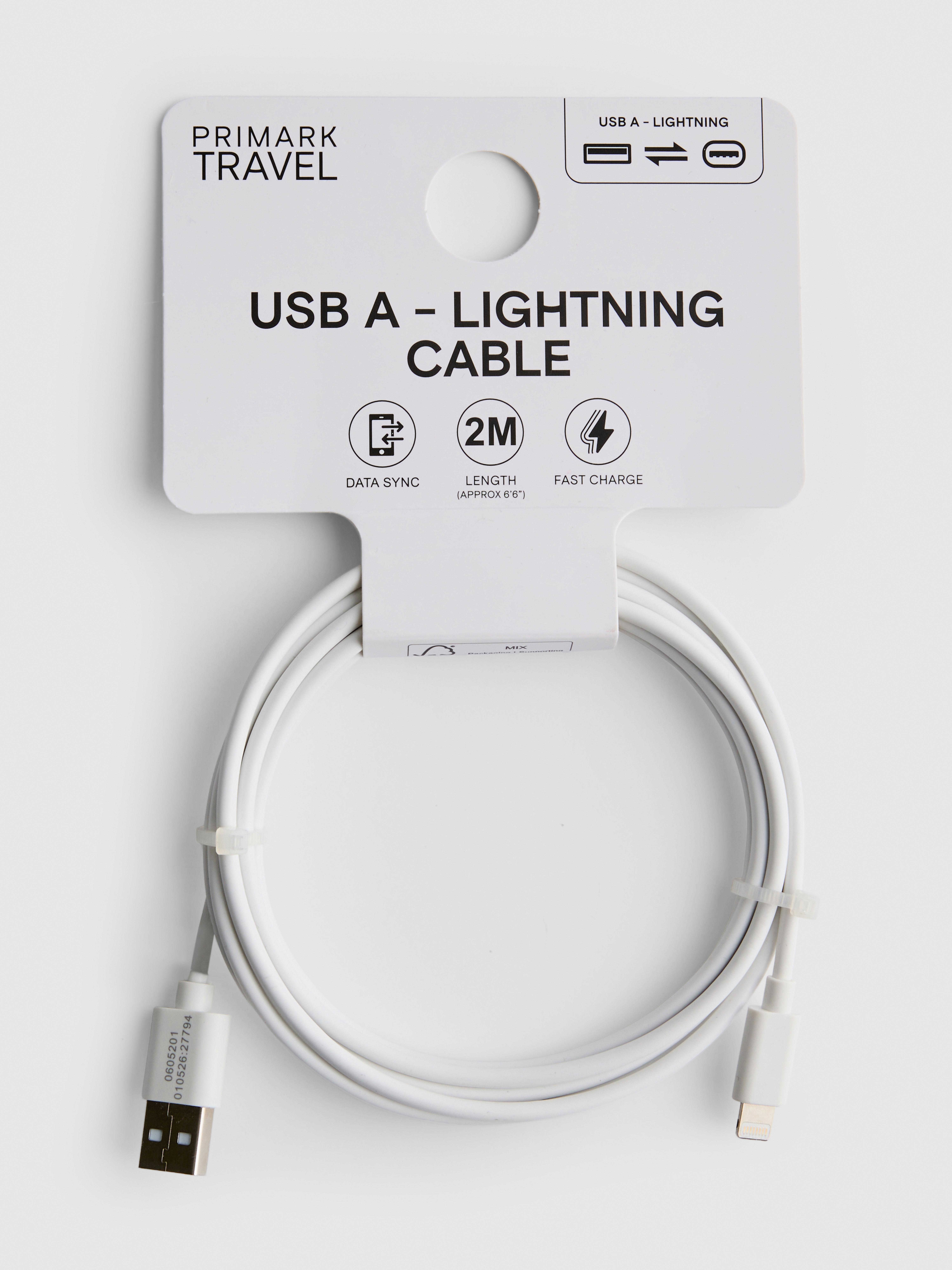 Kabel USB-A v Lightning, 2 m