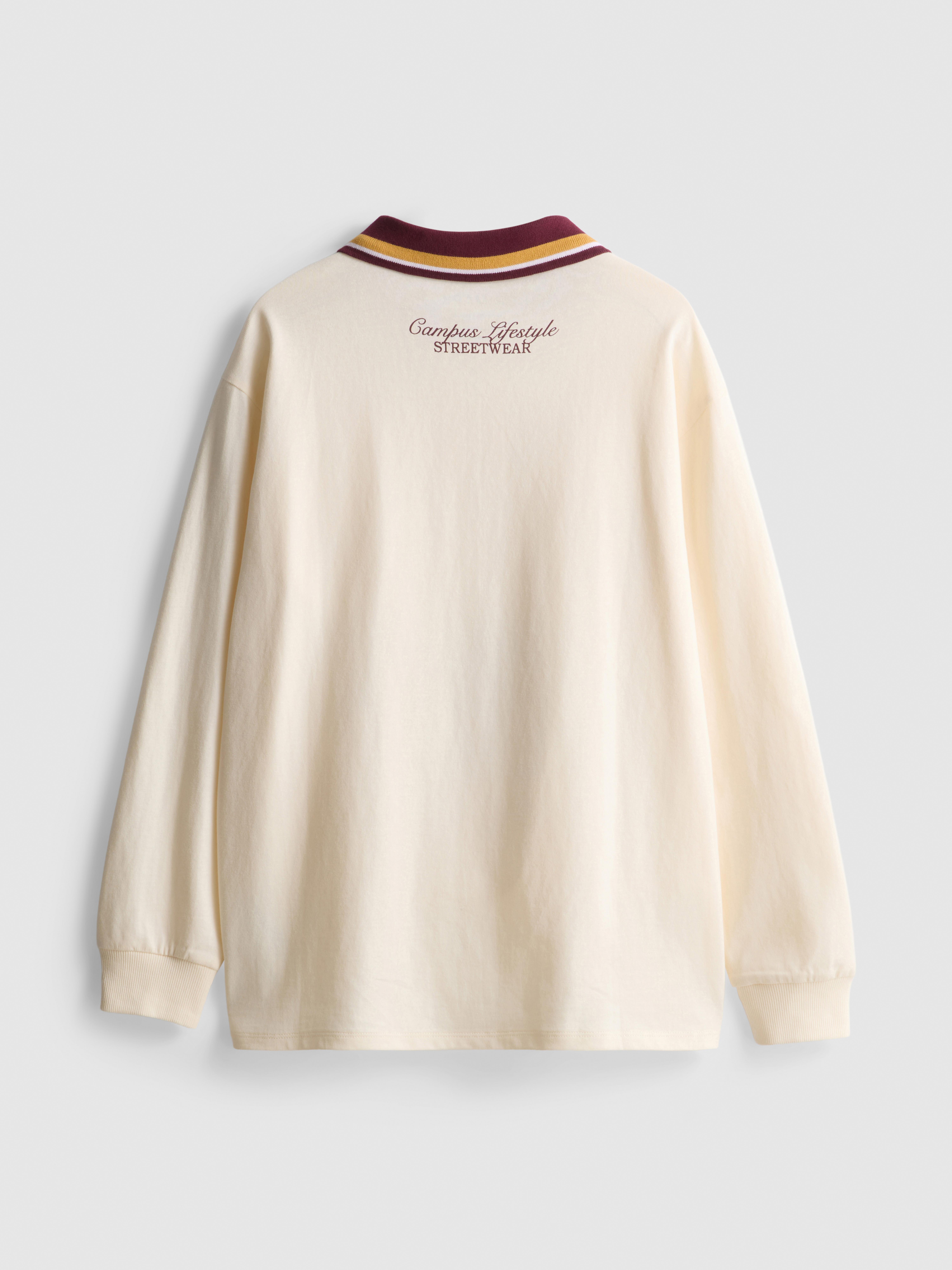 7-15yrs | Pure Cotton Quarter-Zip T-Shirt
