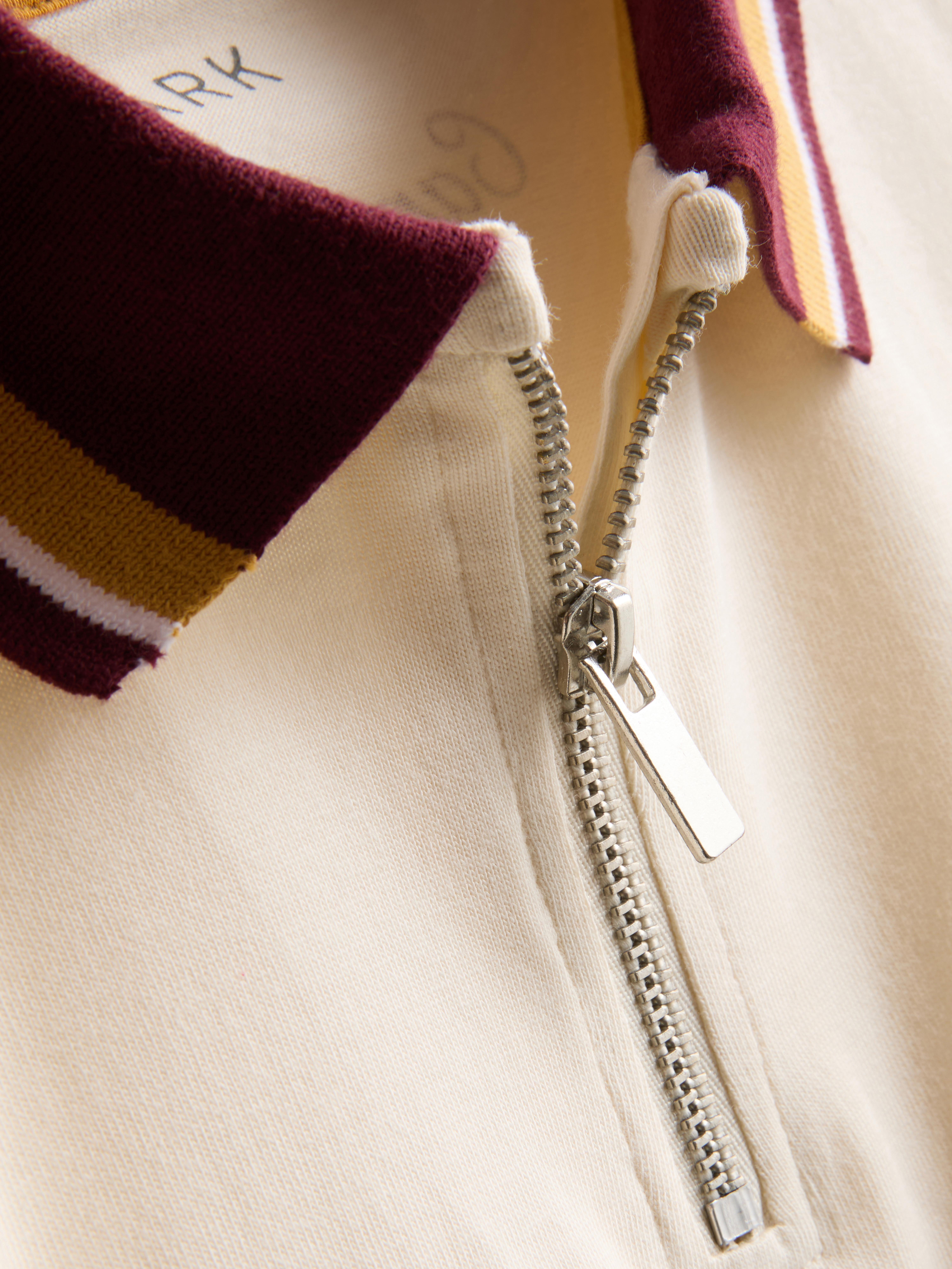 7-15yrs | Pure Cotton Quarter-Zip T-Shirt