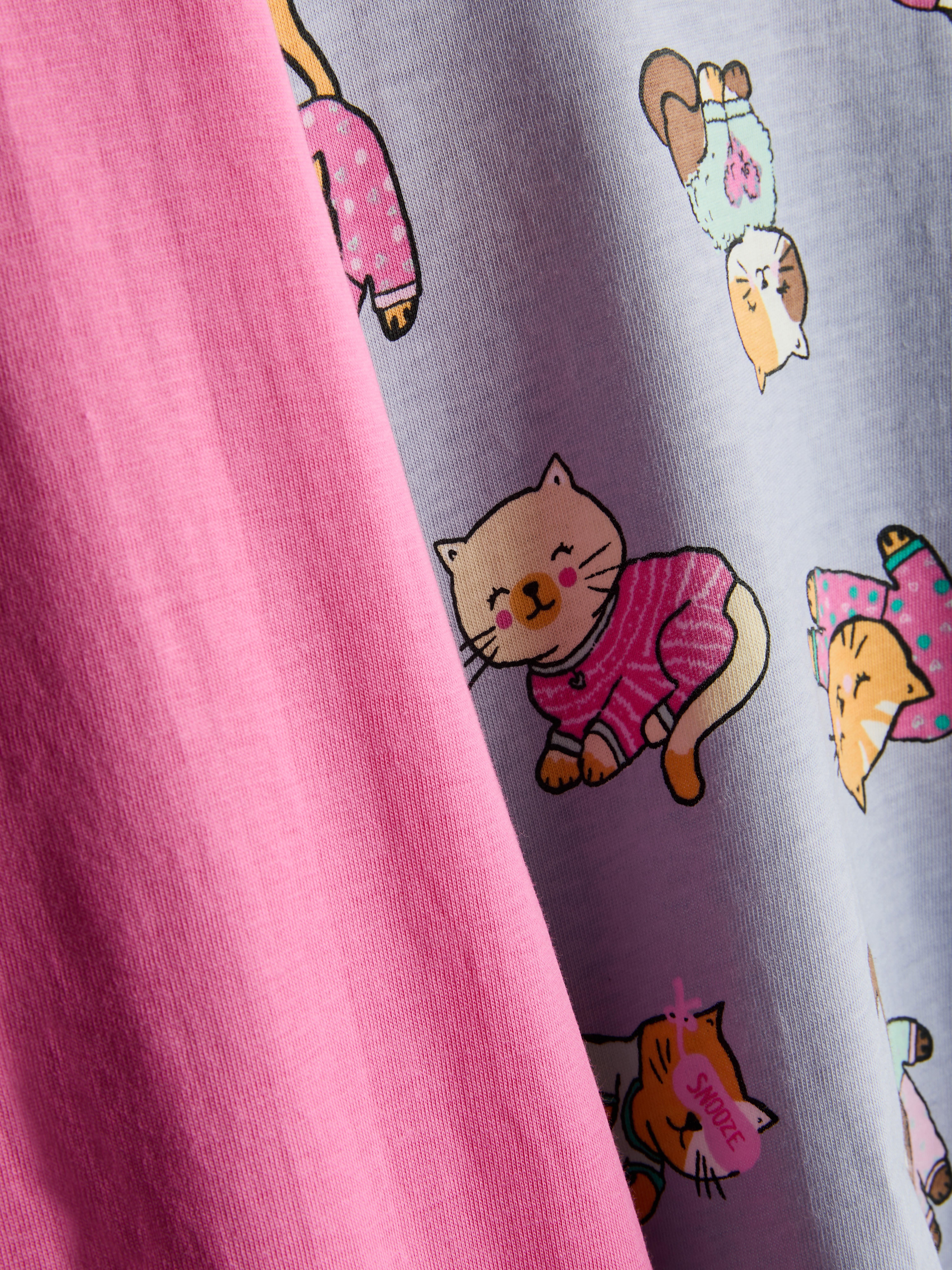 1-8 anos | Pack 2 pijamas gráficos gato puro algodão