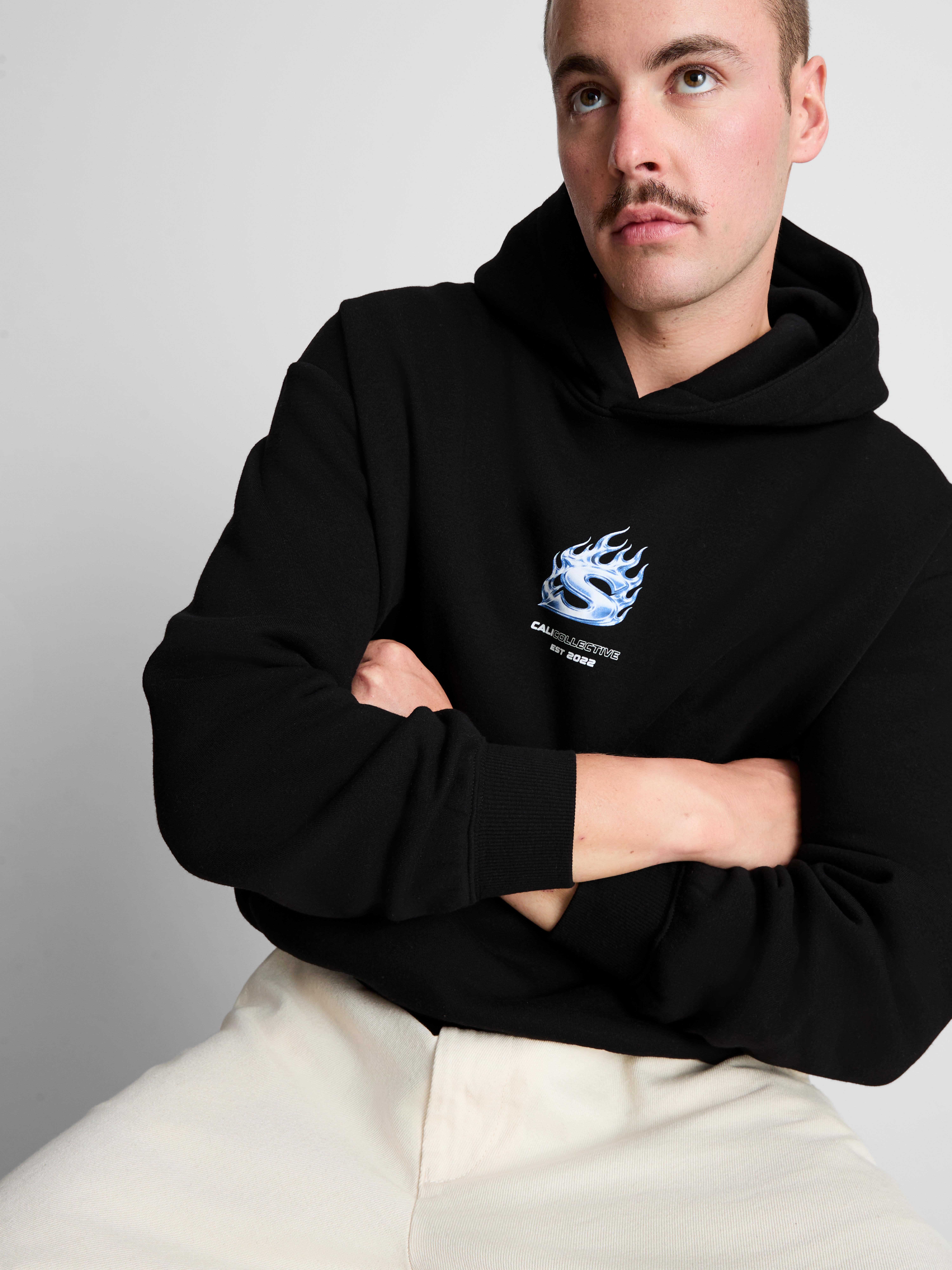 Cali Collective Cotton-Blend Graphic Hoodie