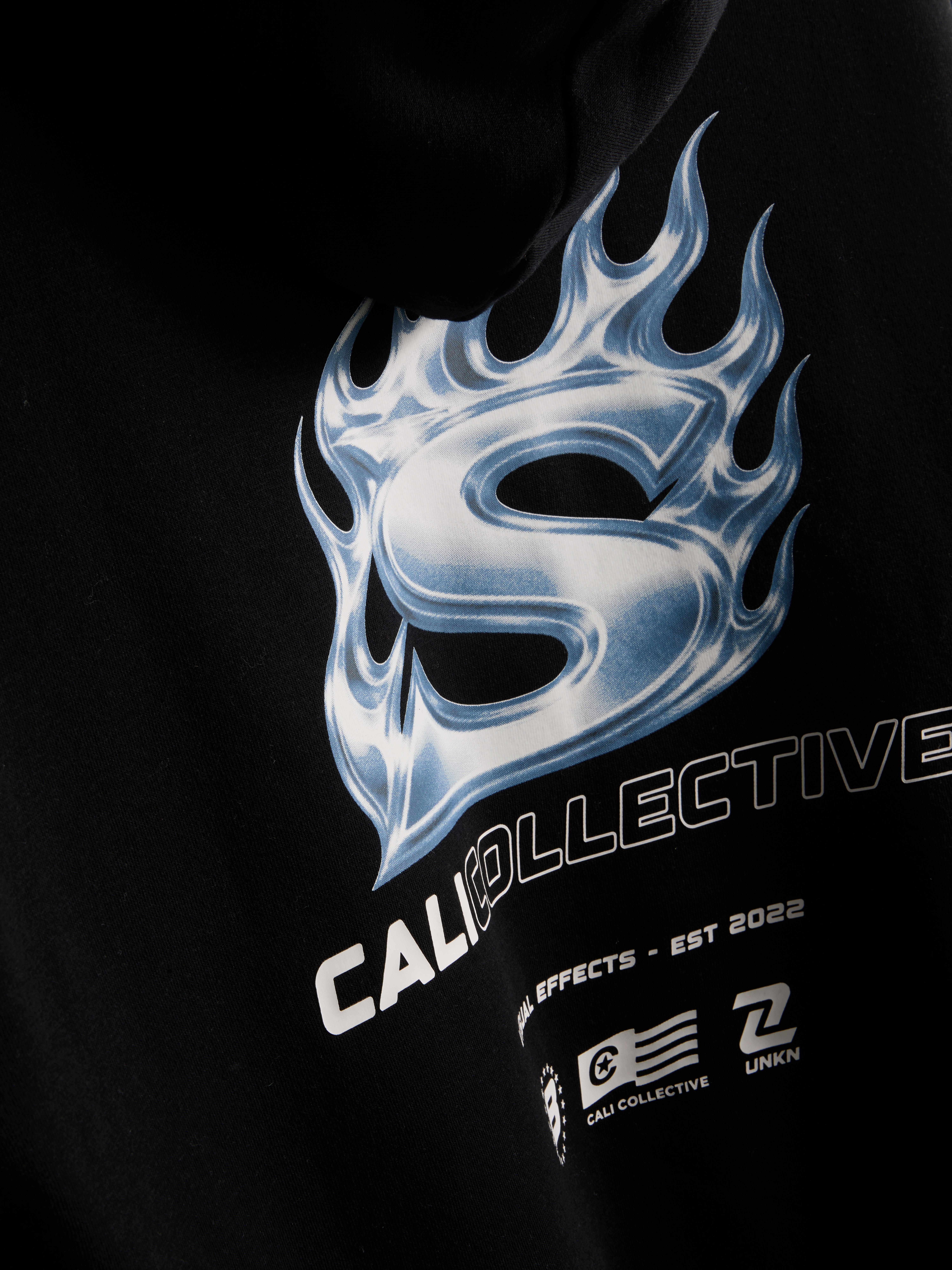 Cali Collective Cotton-Blend Graphic Hoodie