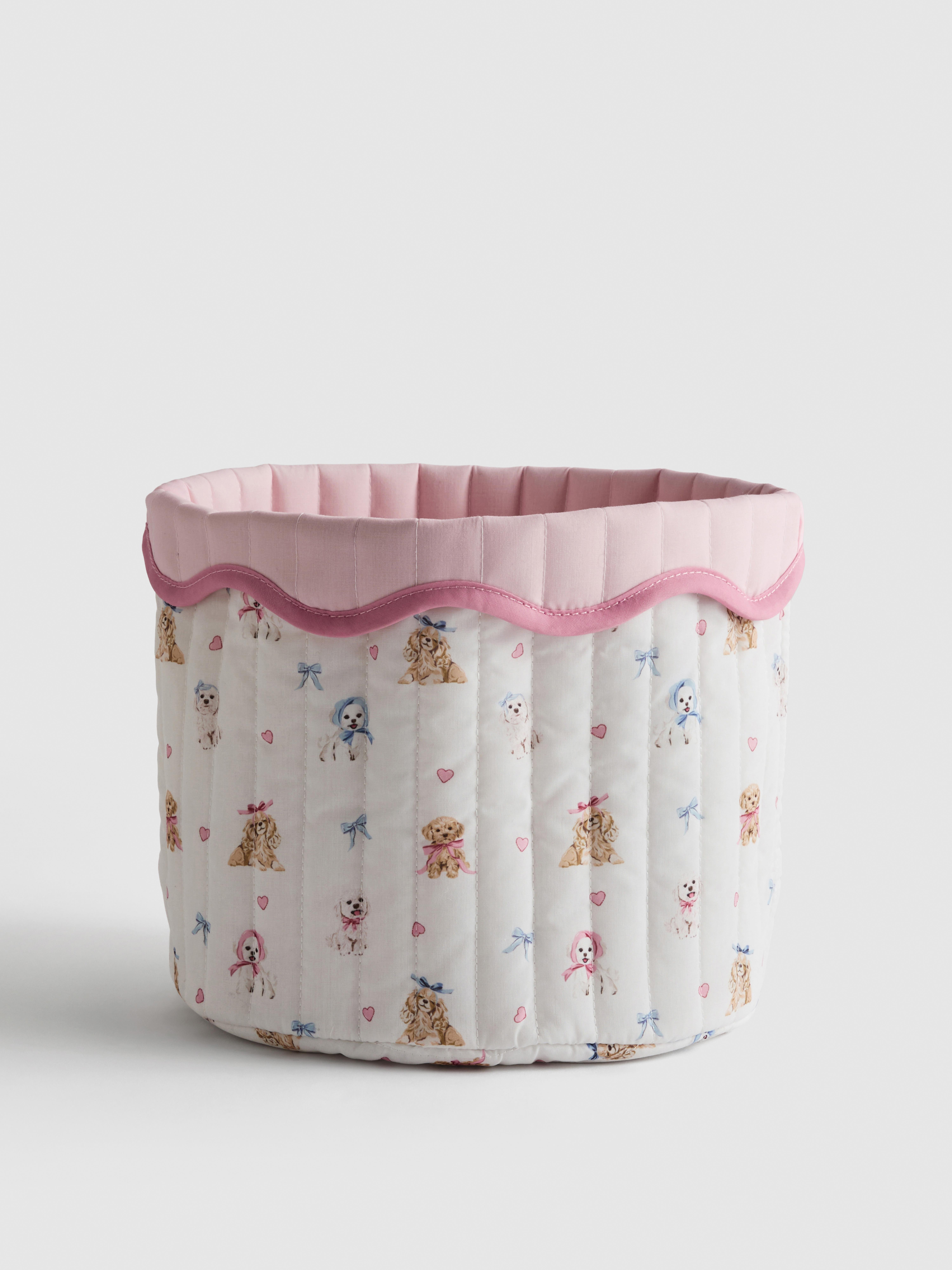 Quilted Scalloped Storage Basket