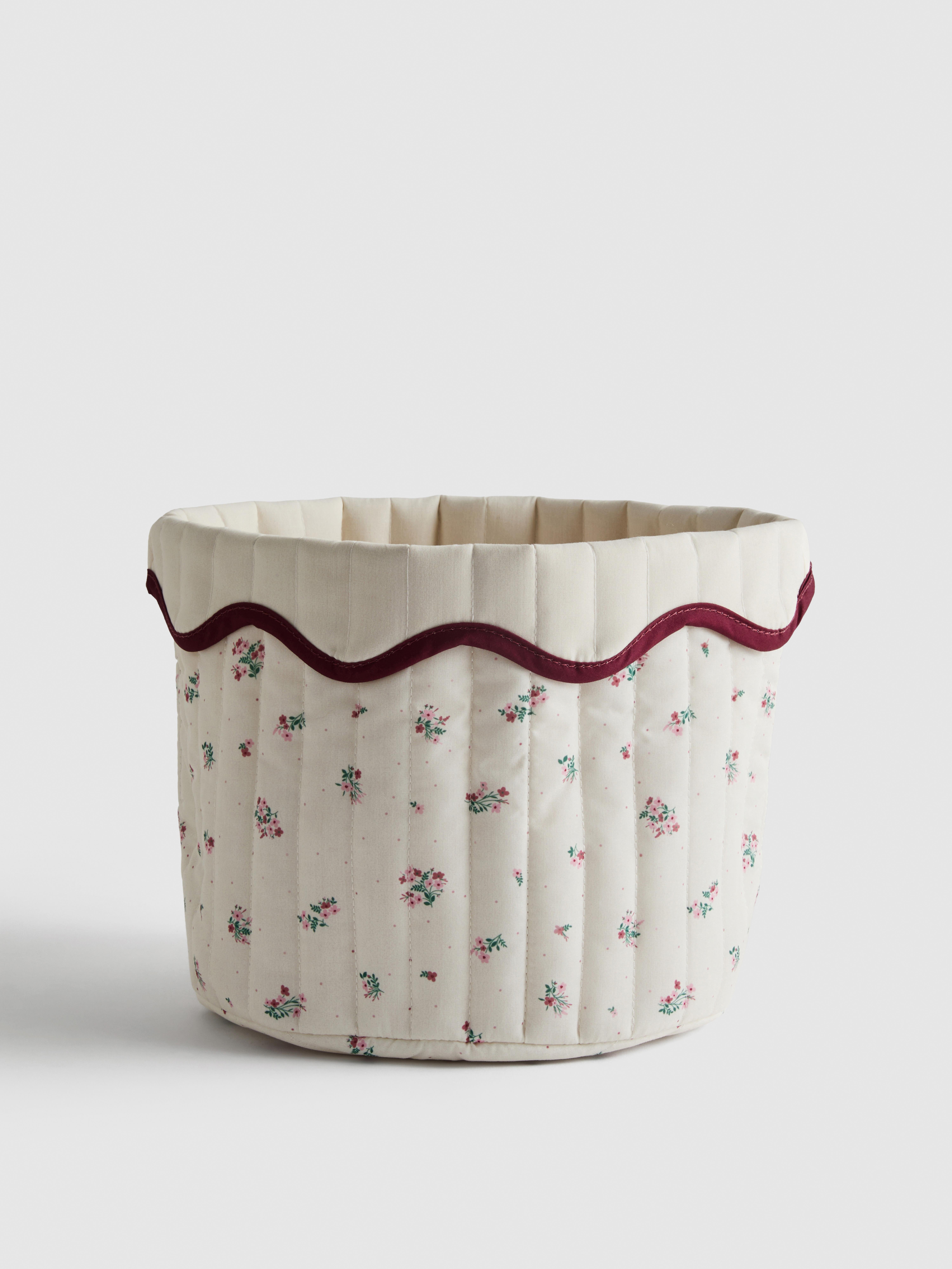 Quilted Scalloped Storage Basket
