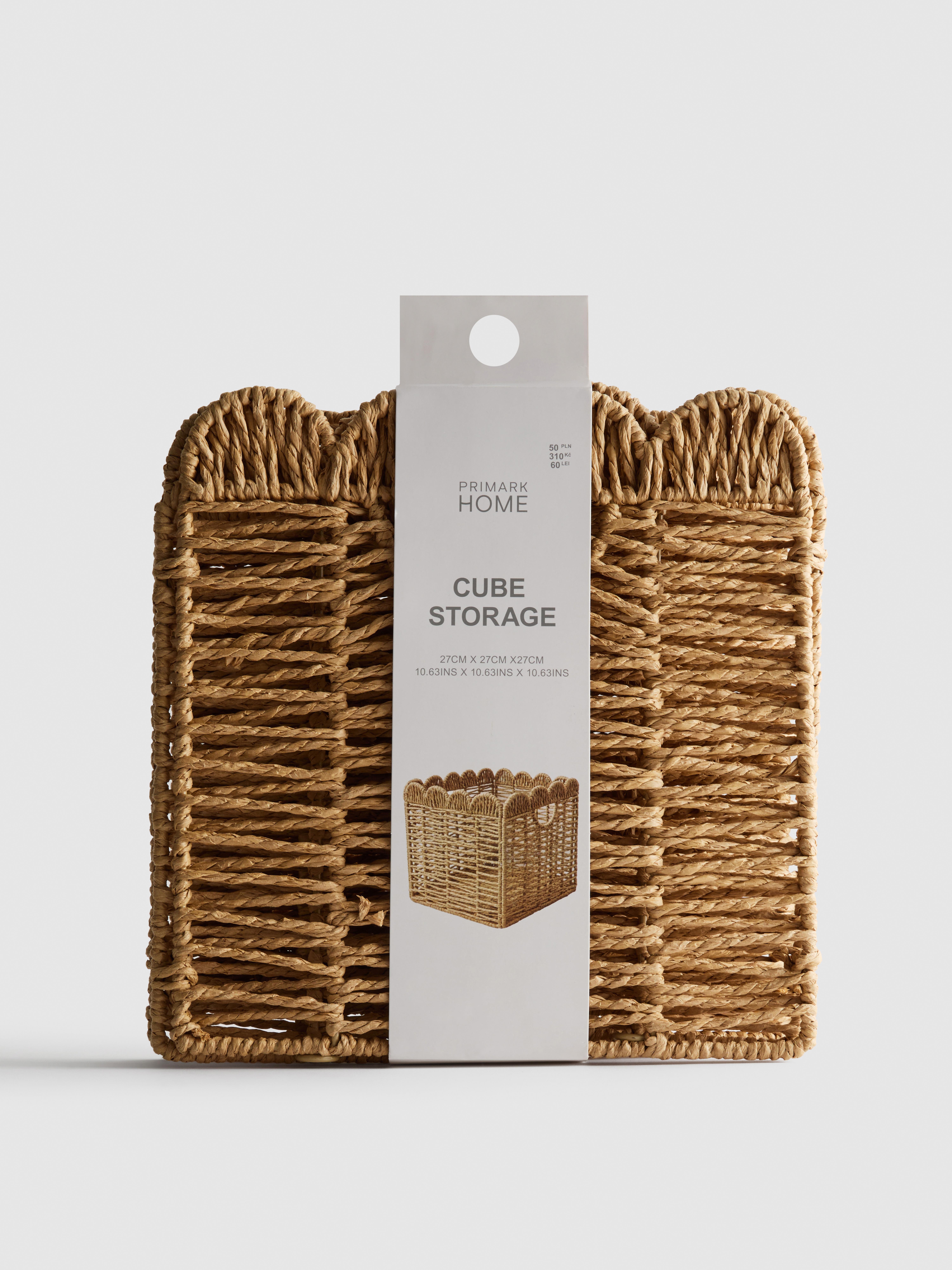 Scalloped Woven Storage Basket