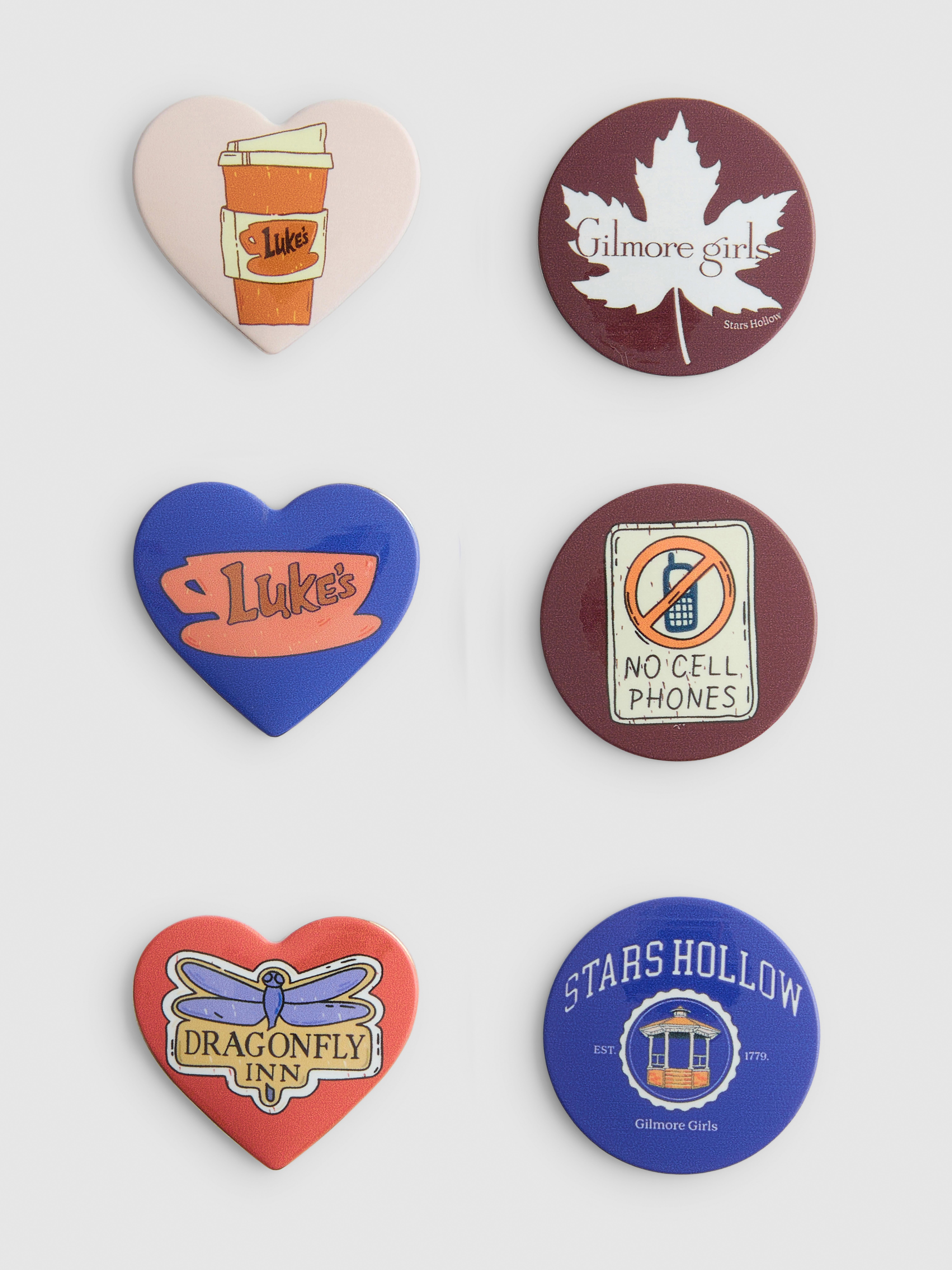 6pk Gilmore Girls Pins