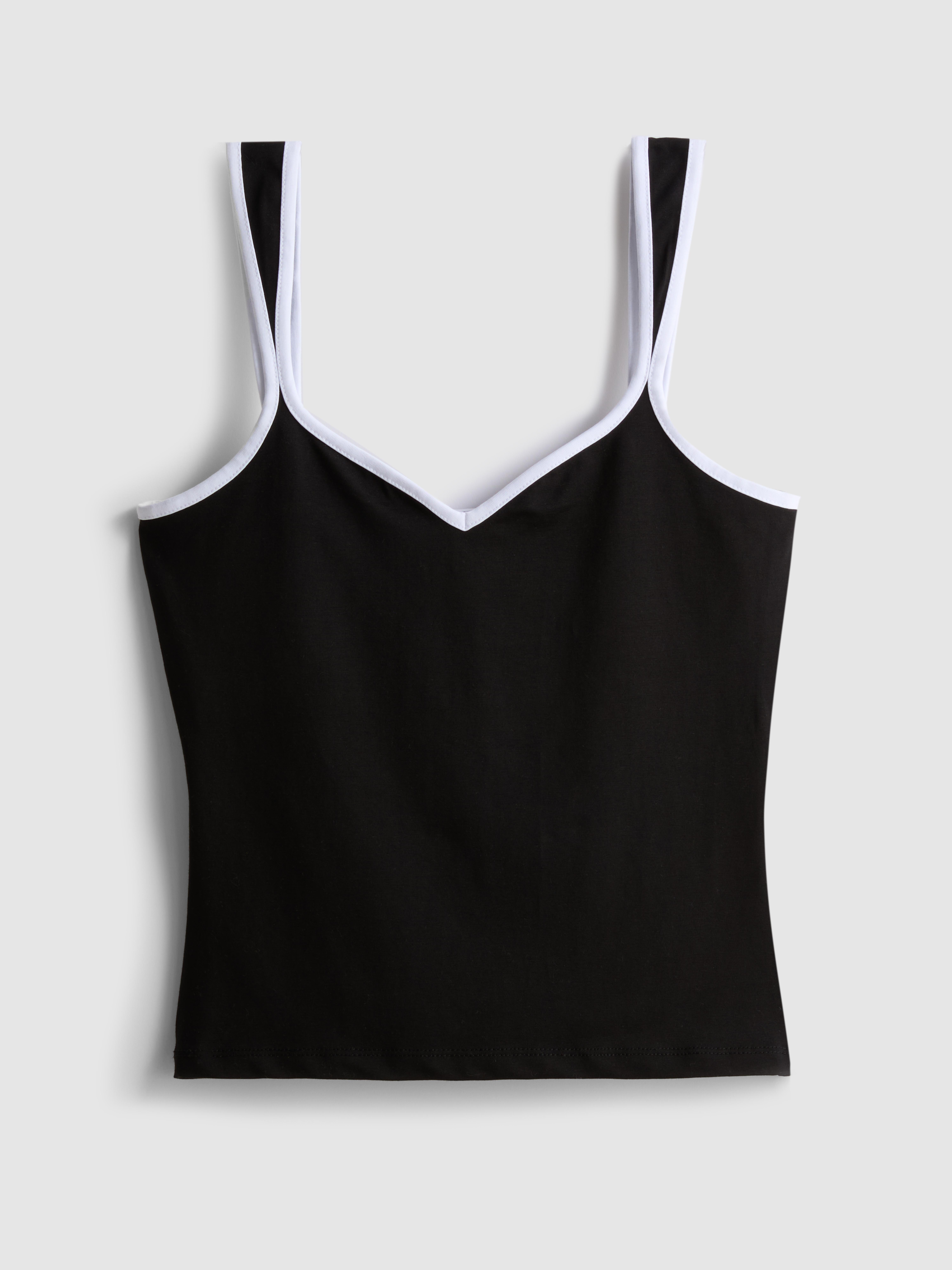 Cotton-Rich Sweetheart Tank Top