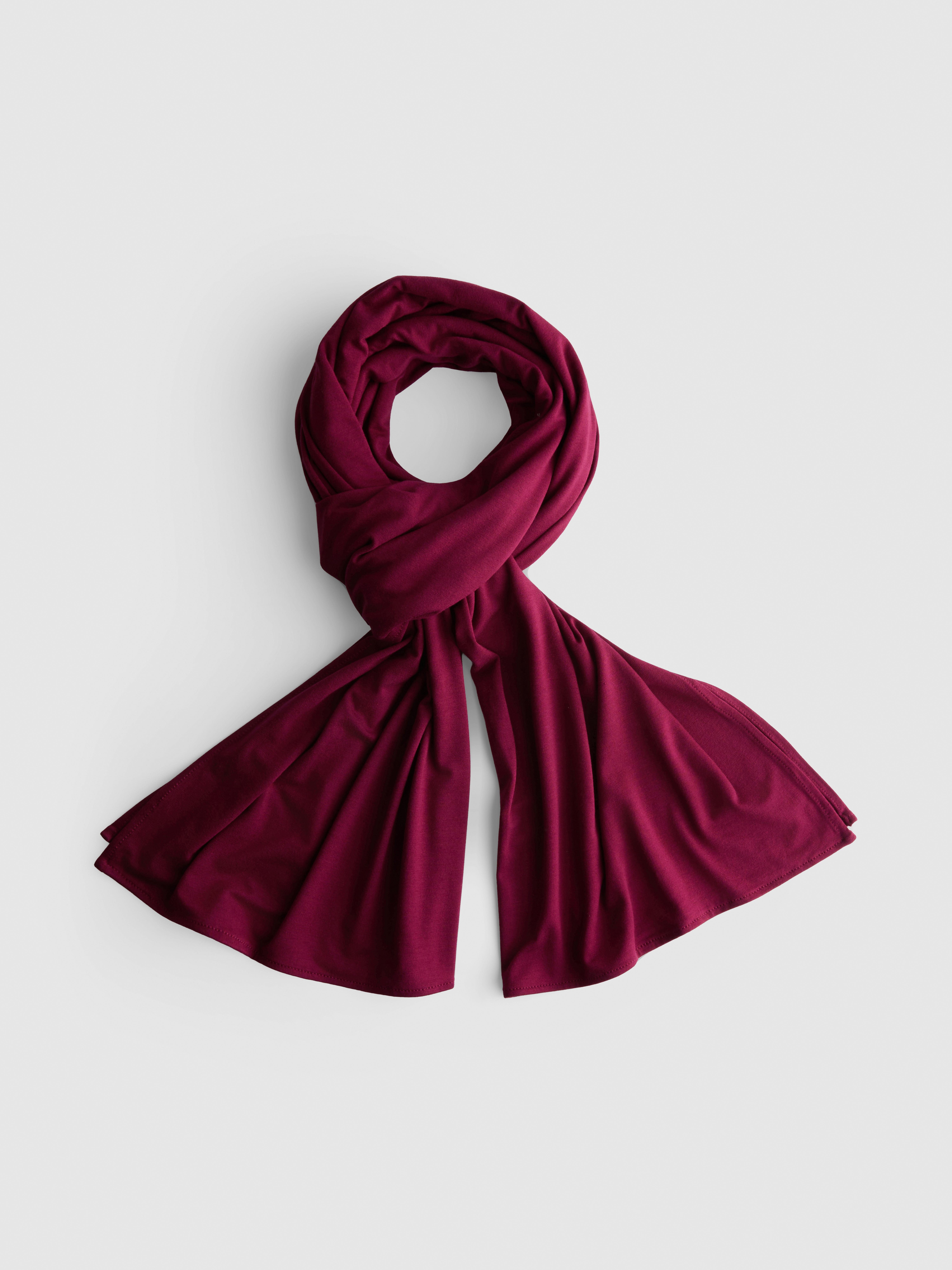 Foulard pour cheveux en jersey Bordeaux