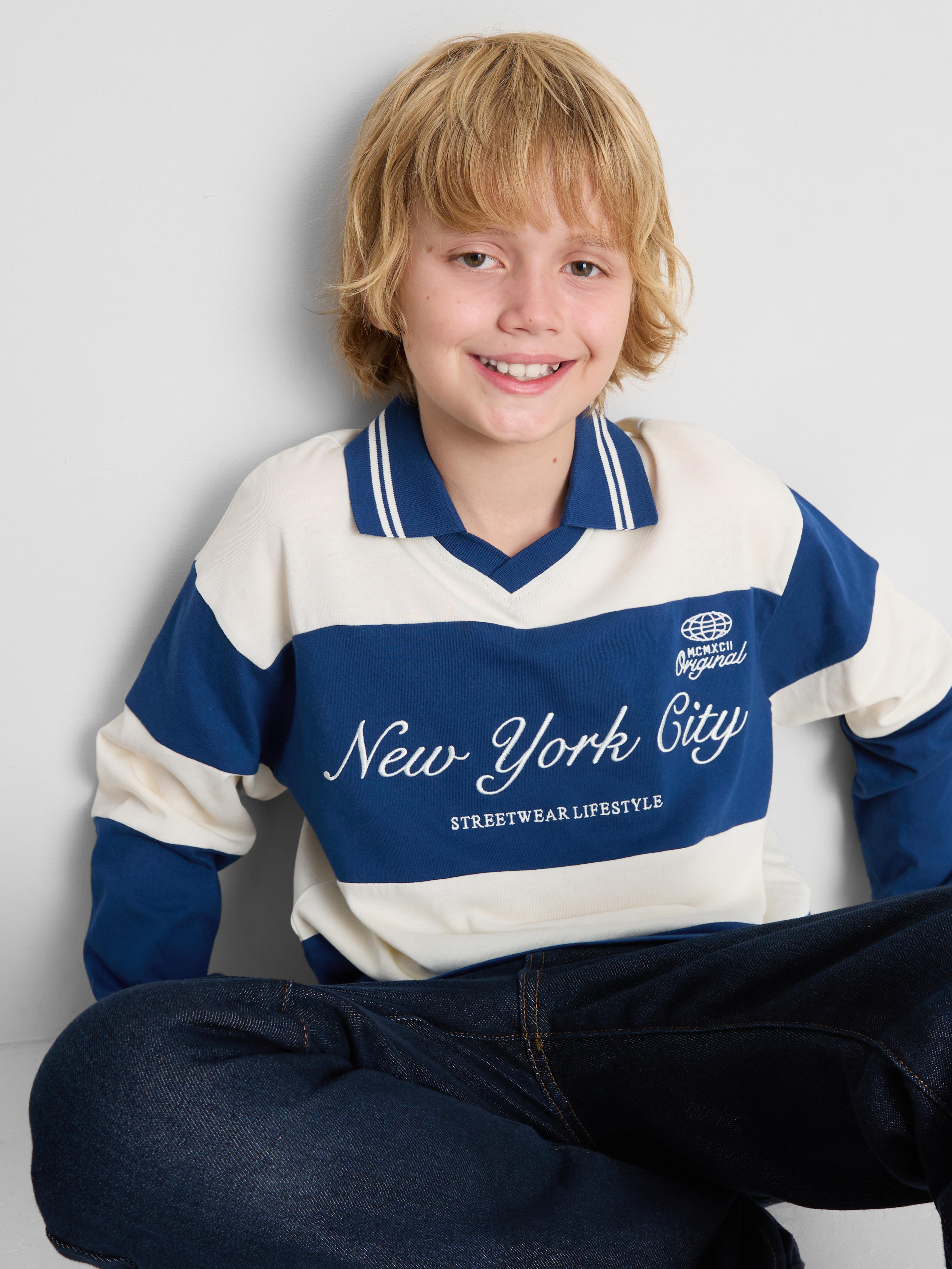 7-15yrs | Stripe Rugby Shirt