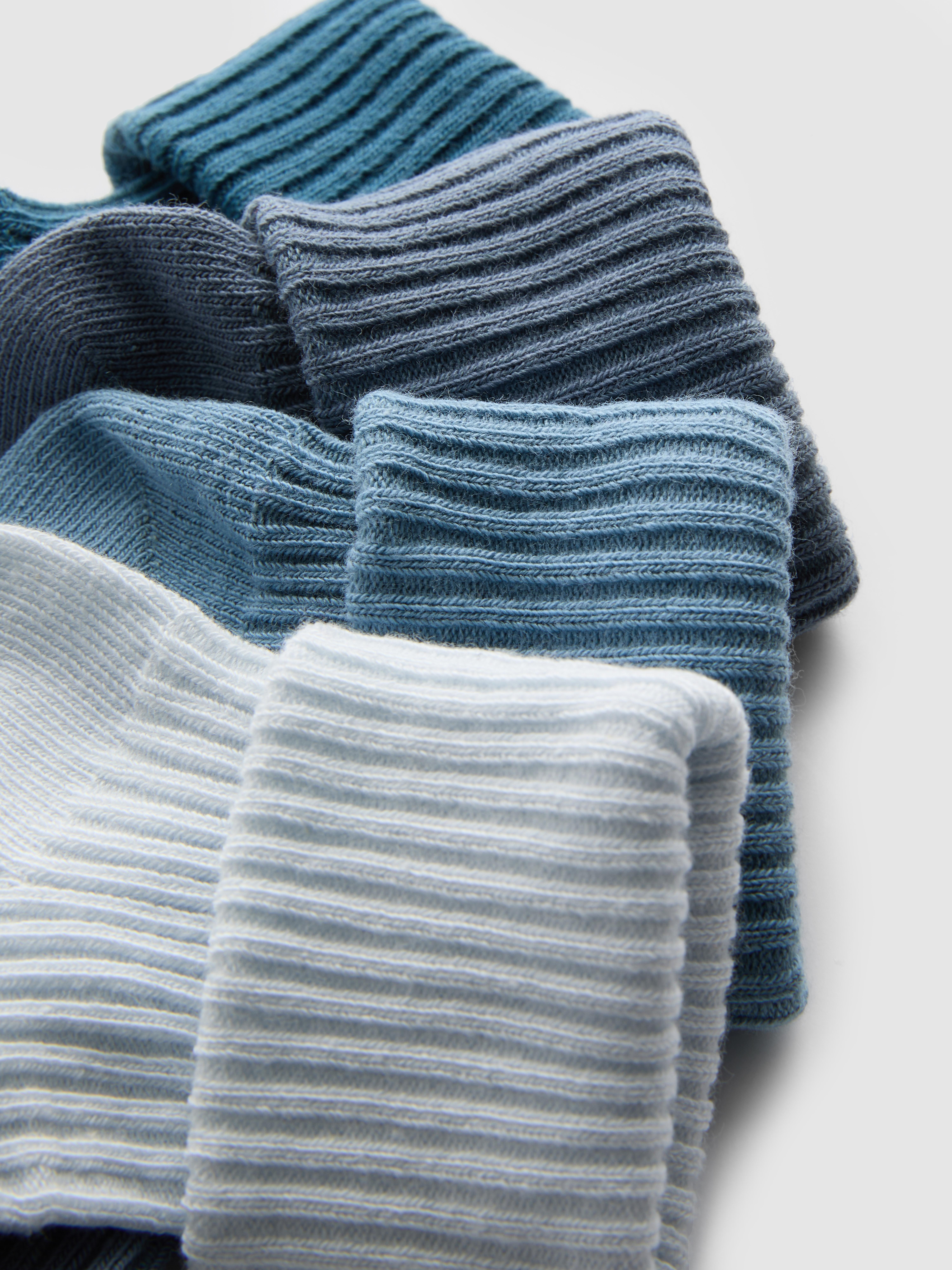 4pk Cotton-Rich Rib Cuff Socks