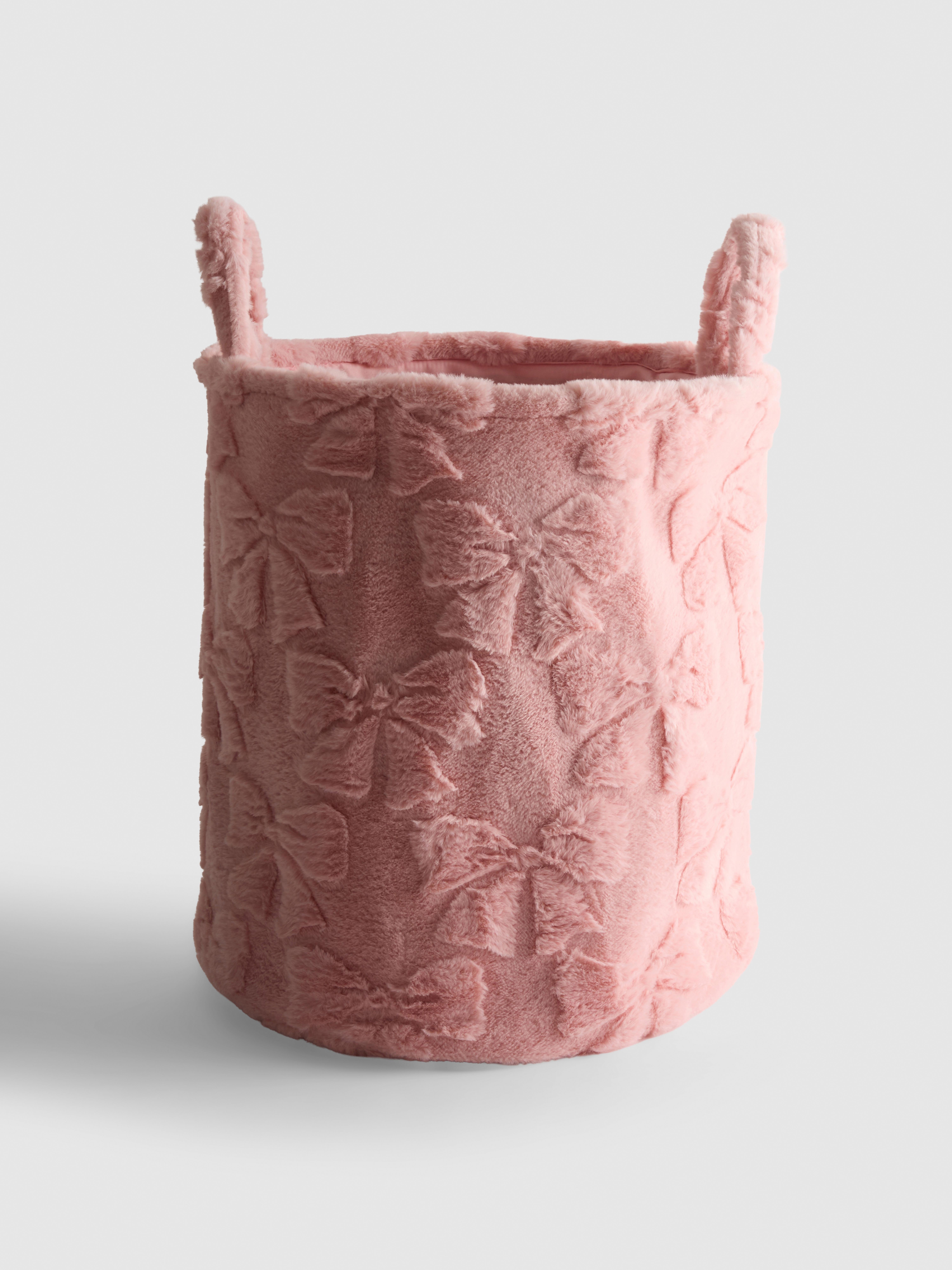 Textured Bow Storage Basket