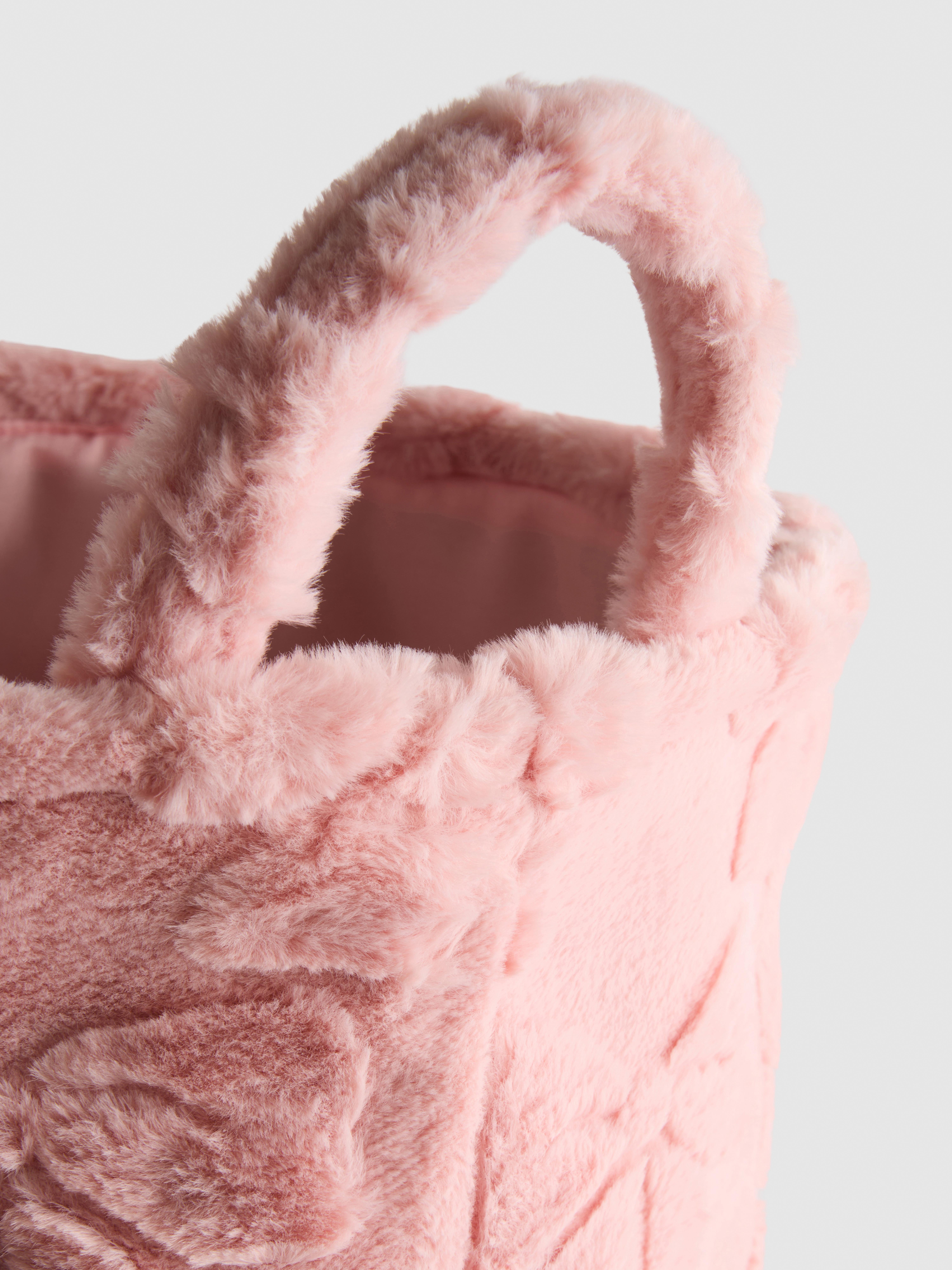 Textured Bow Storage Basket