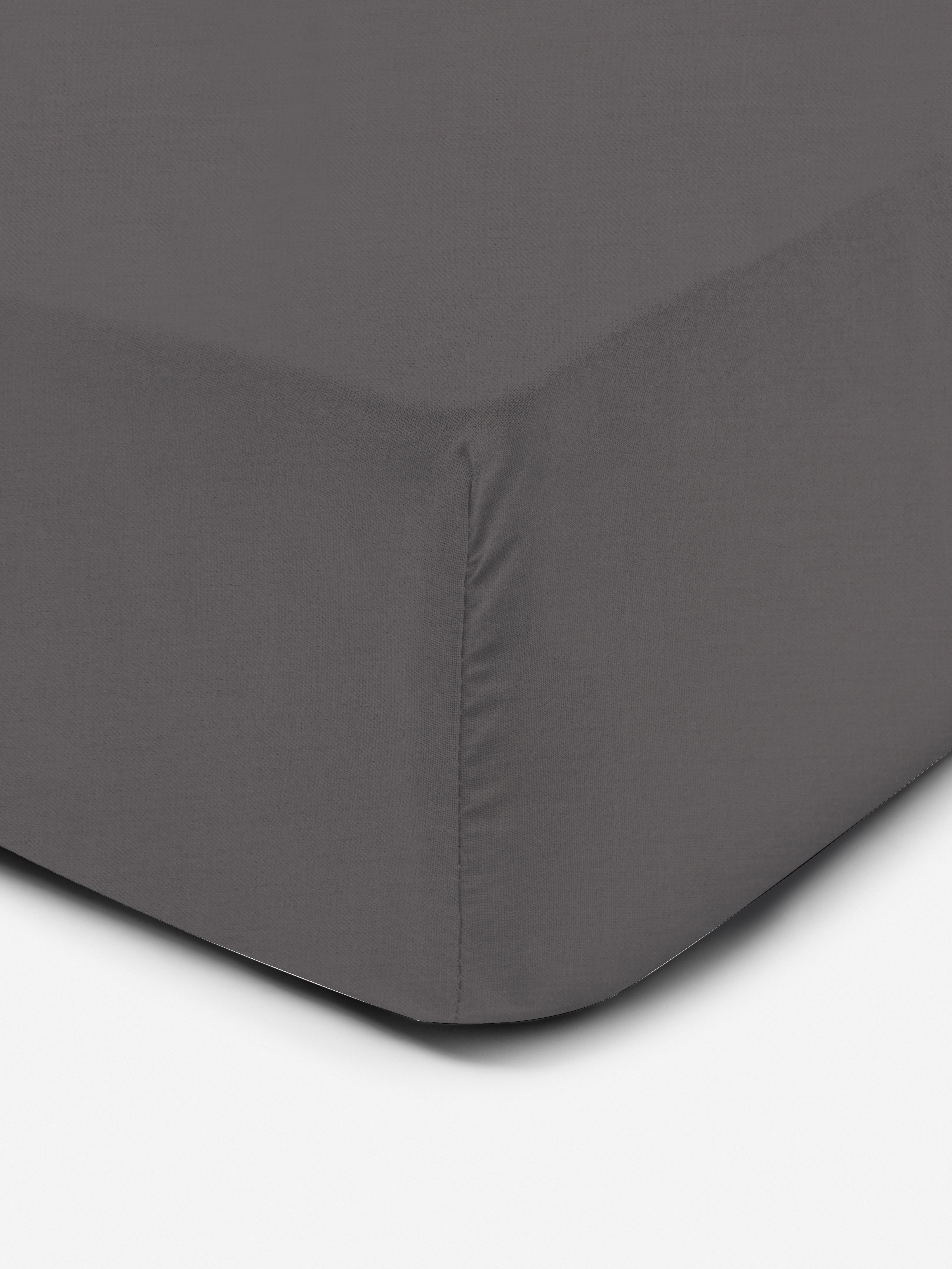 Pure Cotton Super King Fitted Sheet Grey