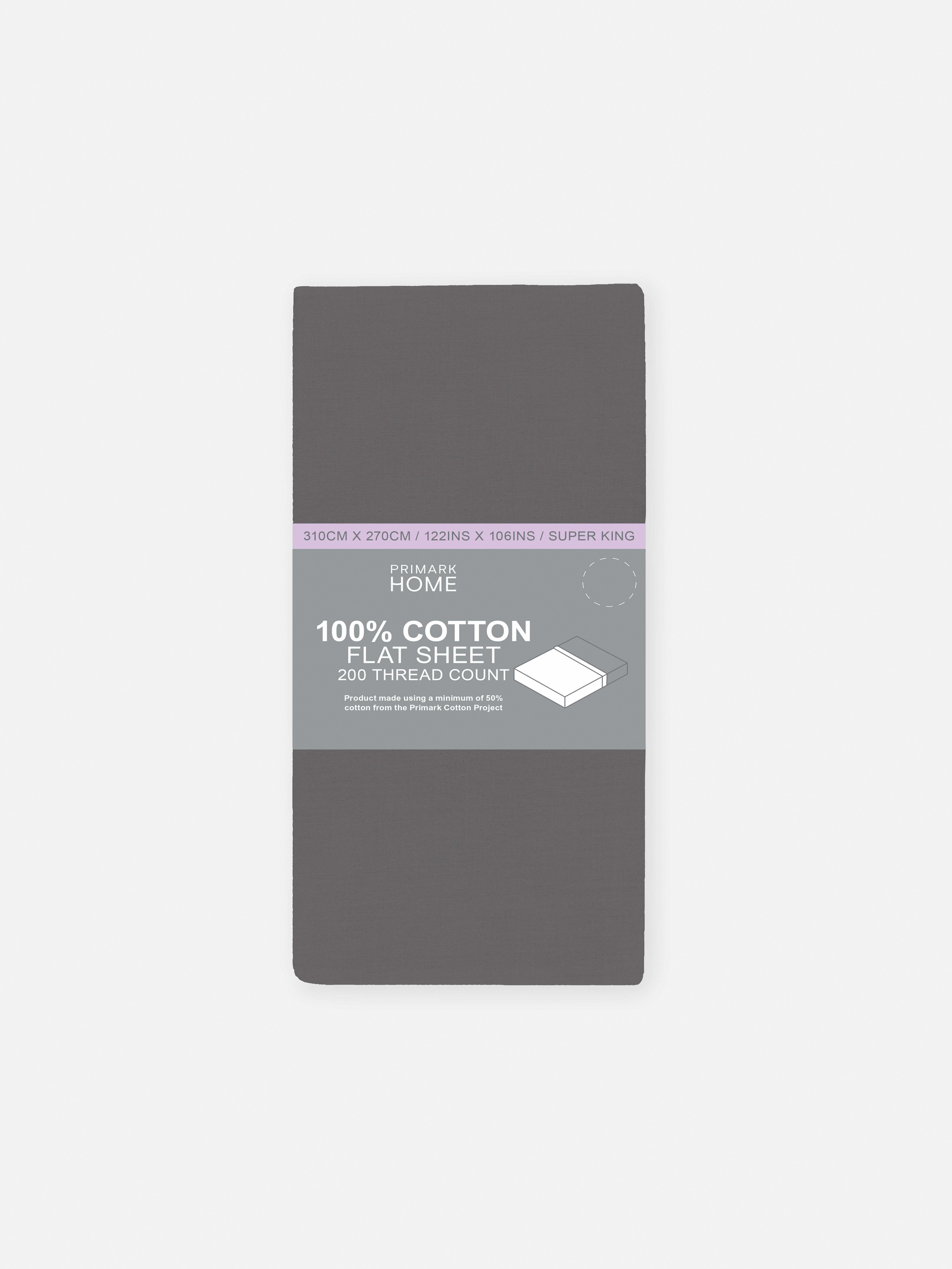 Pure Cotton Super King Fitted Sheet