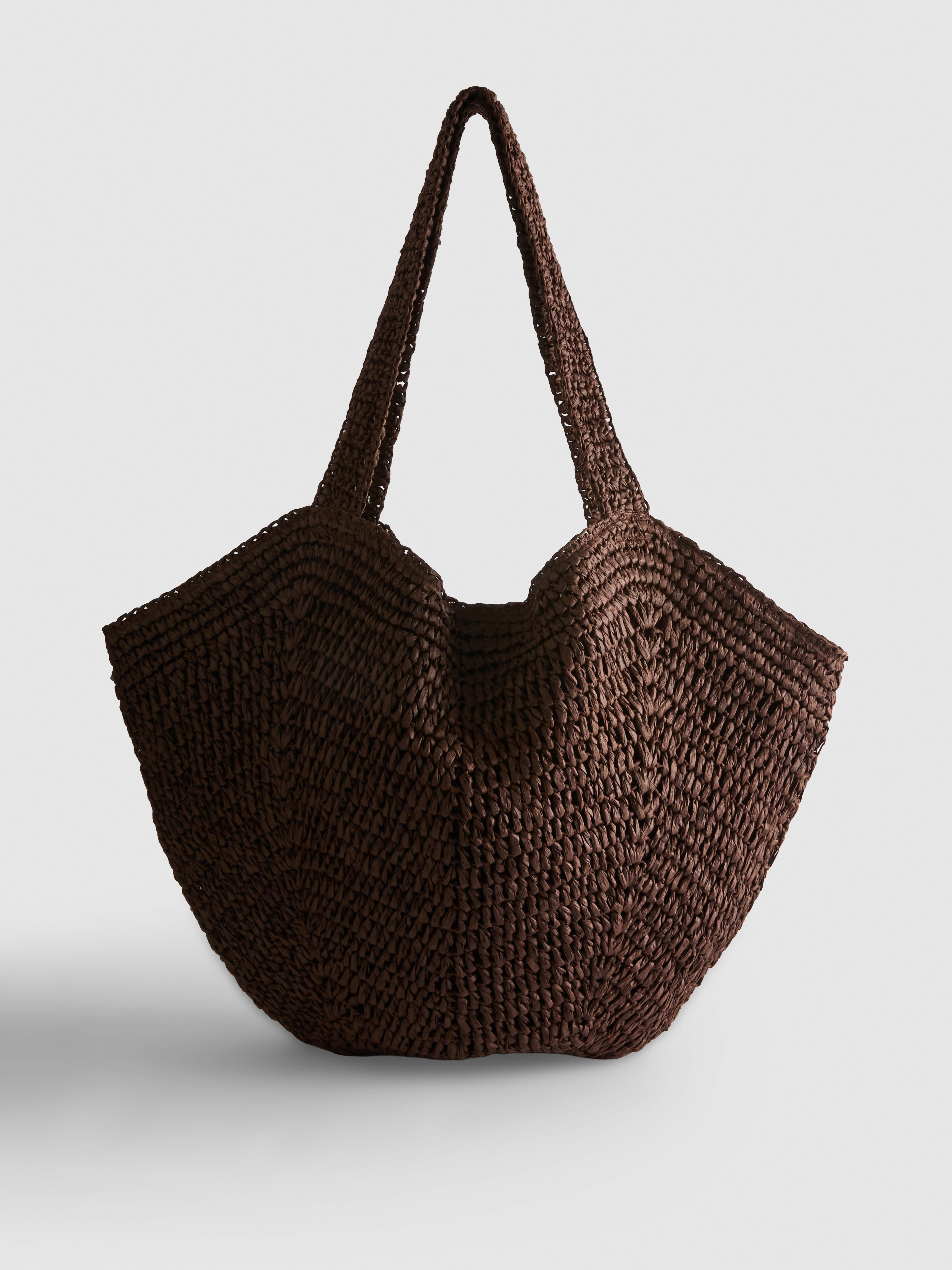 Woven Shoulder Tote Bag