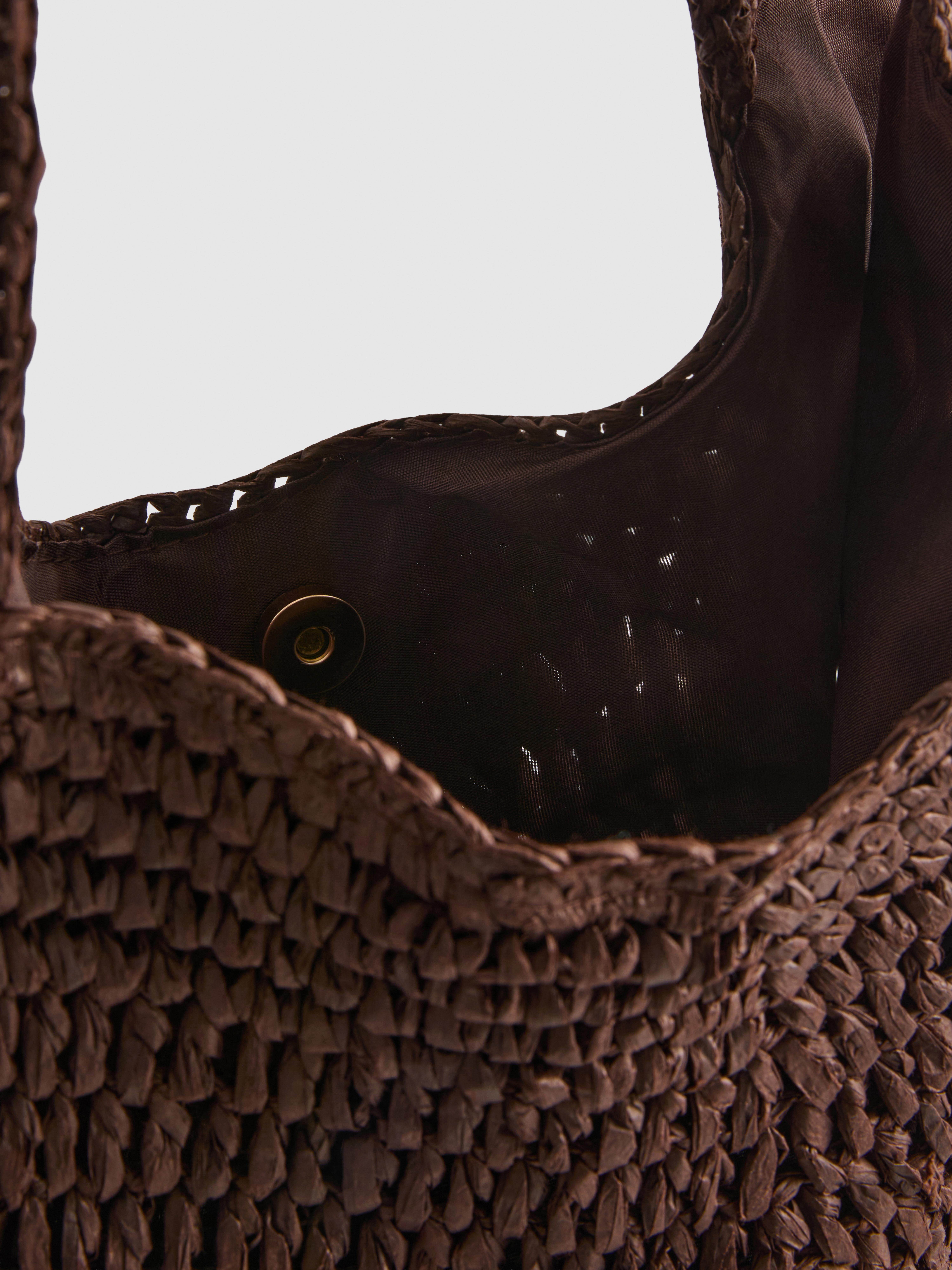 Woven Shoulder Tote Bag