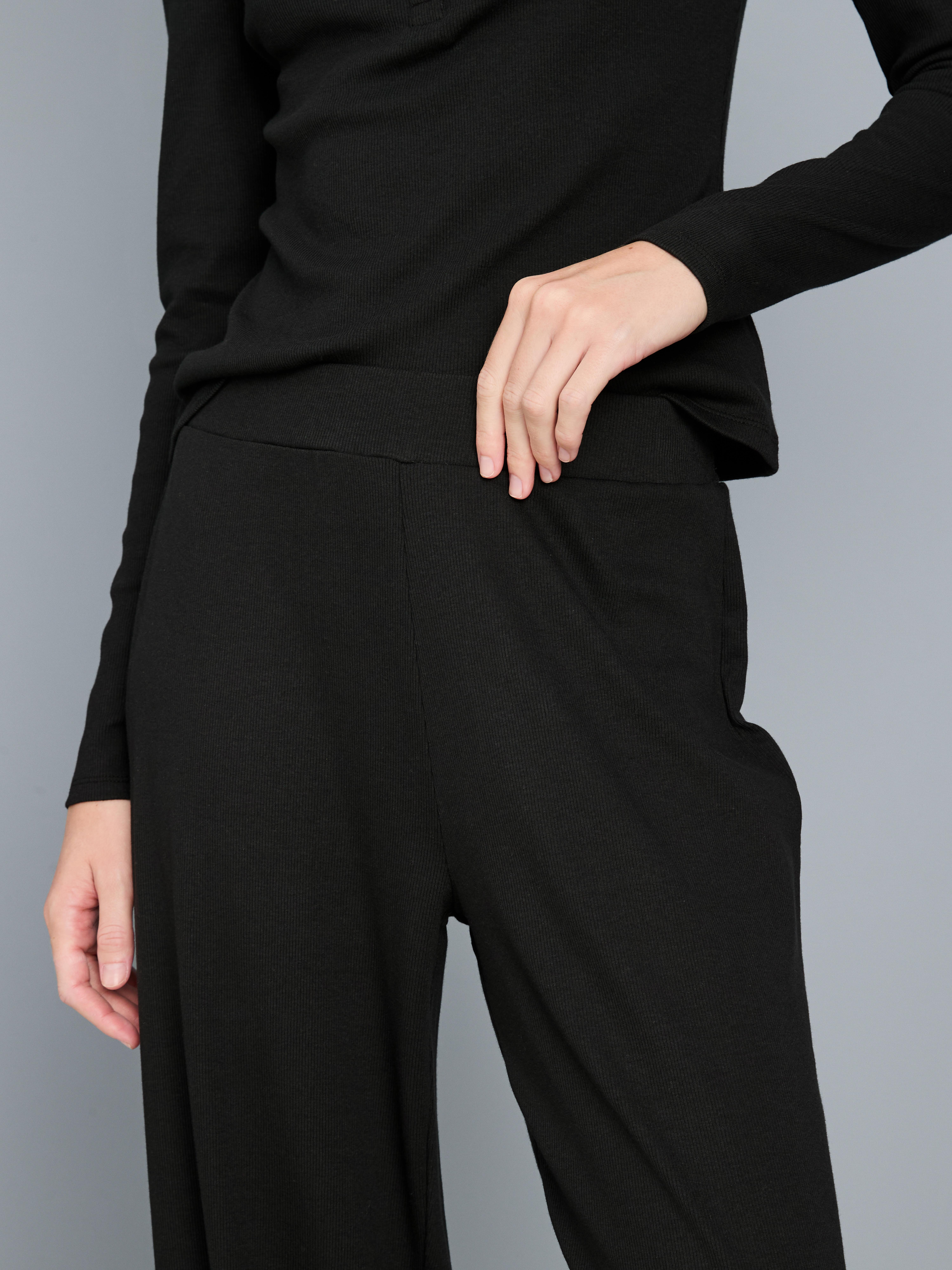 Ribbed Cotton Blend Joggers