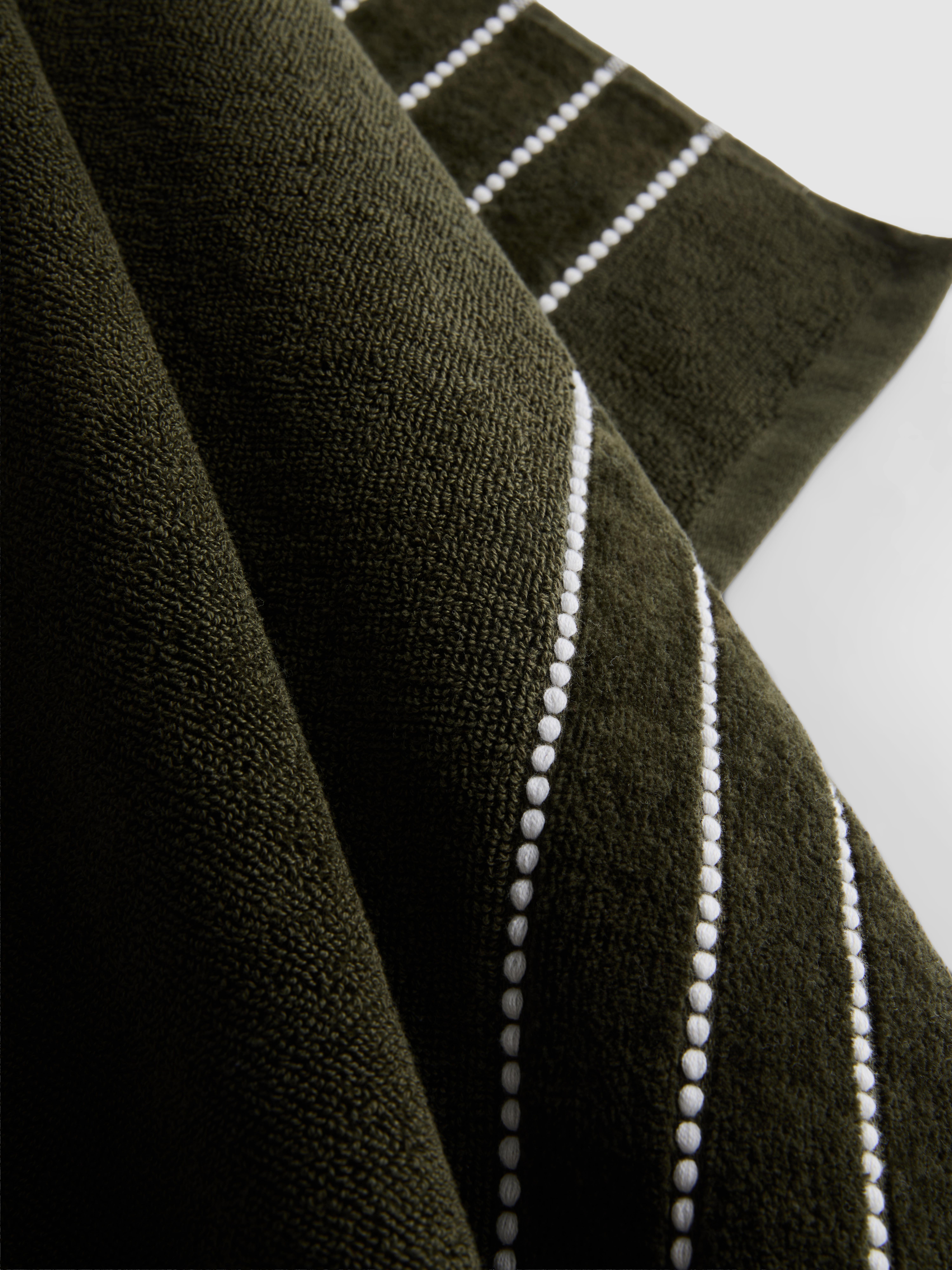 Pure Cotton Dot Stripe Bath Towel