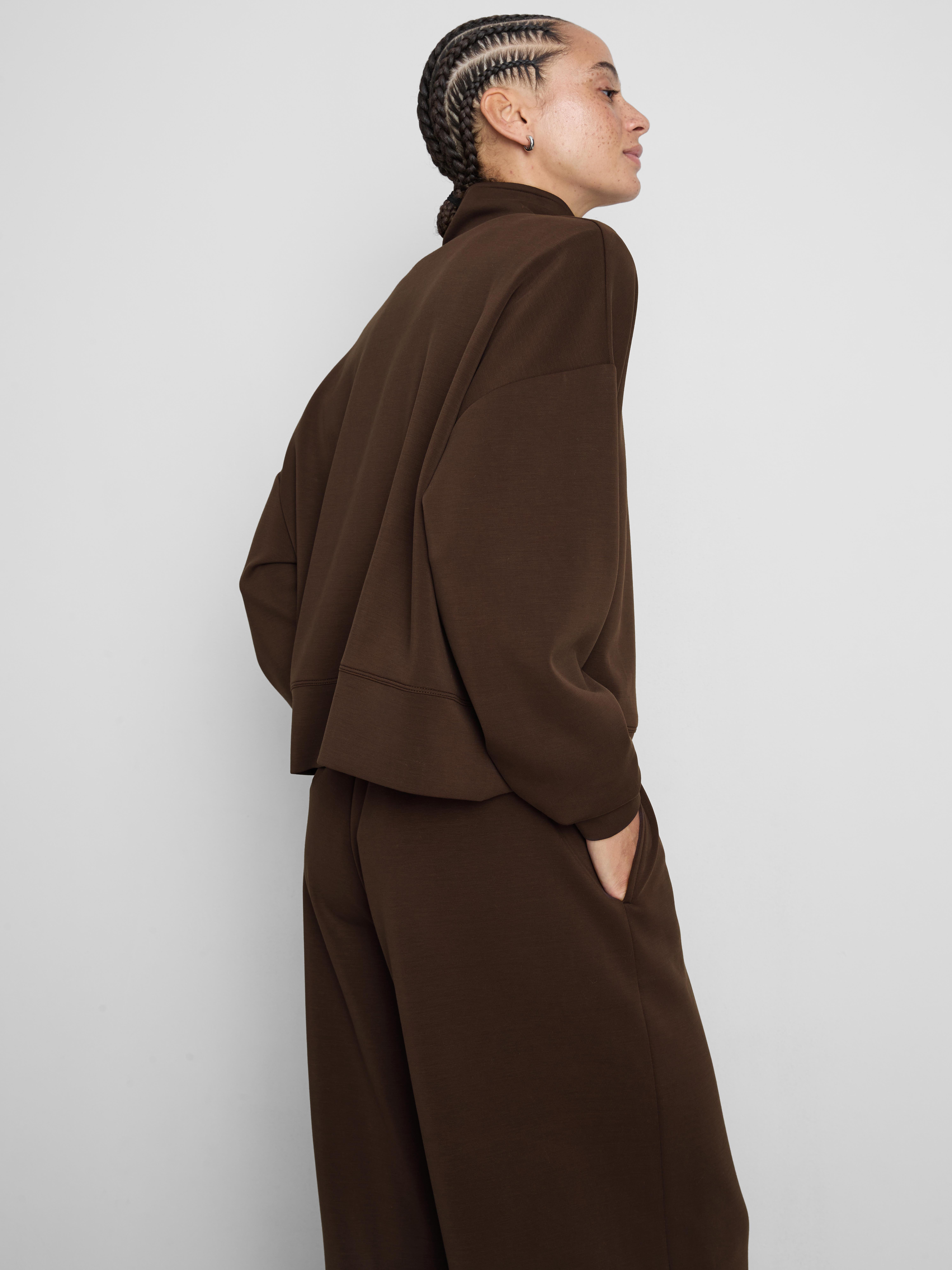 Modal Blend Half Zip Sweatshirt