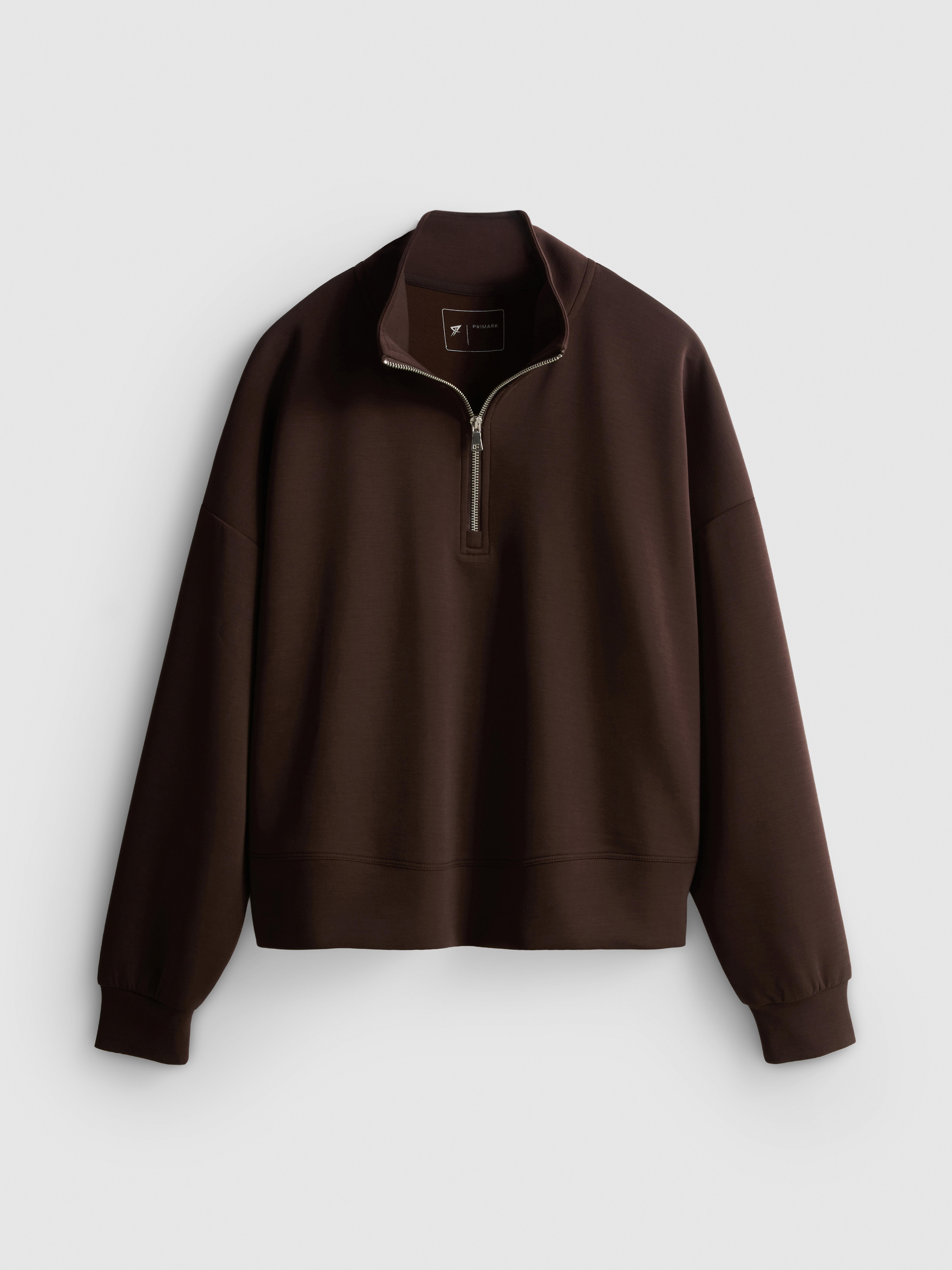 Modal Blend Half Zip Sweatshirt